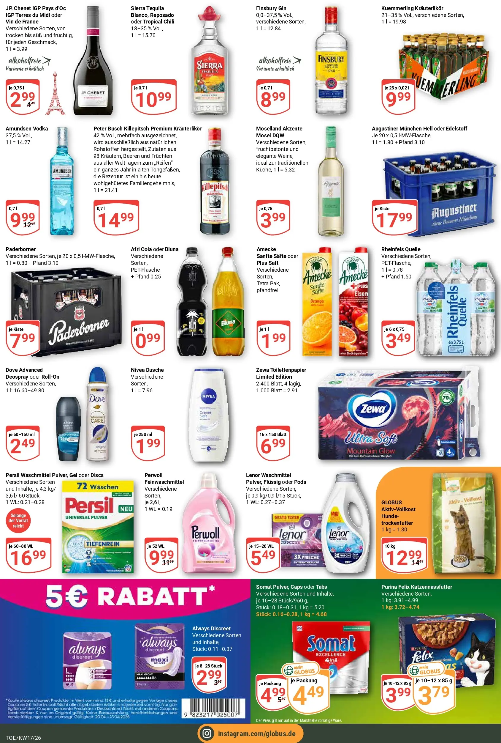 Globus Prospekt Tönisvorst	 (ab 20.04.2026) » Angebote online | Seite: 7 | Produkte: Dusche, Perwoll, Zewa, Kuemmerling