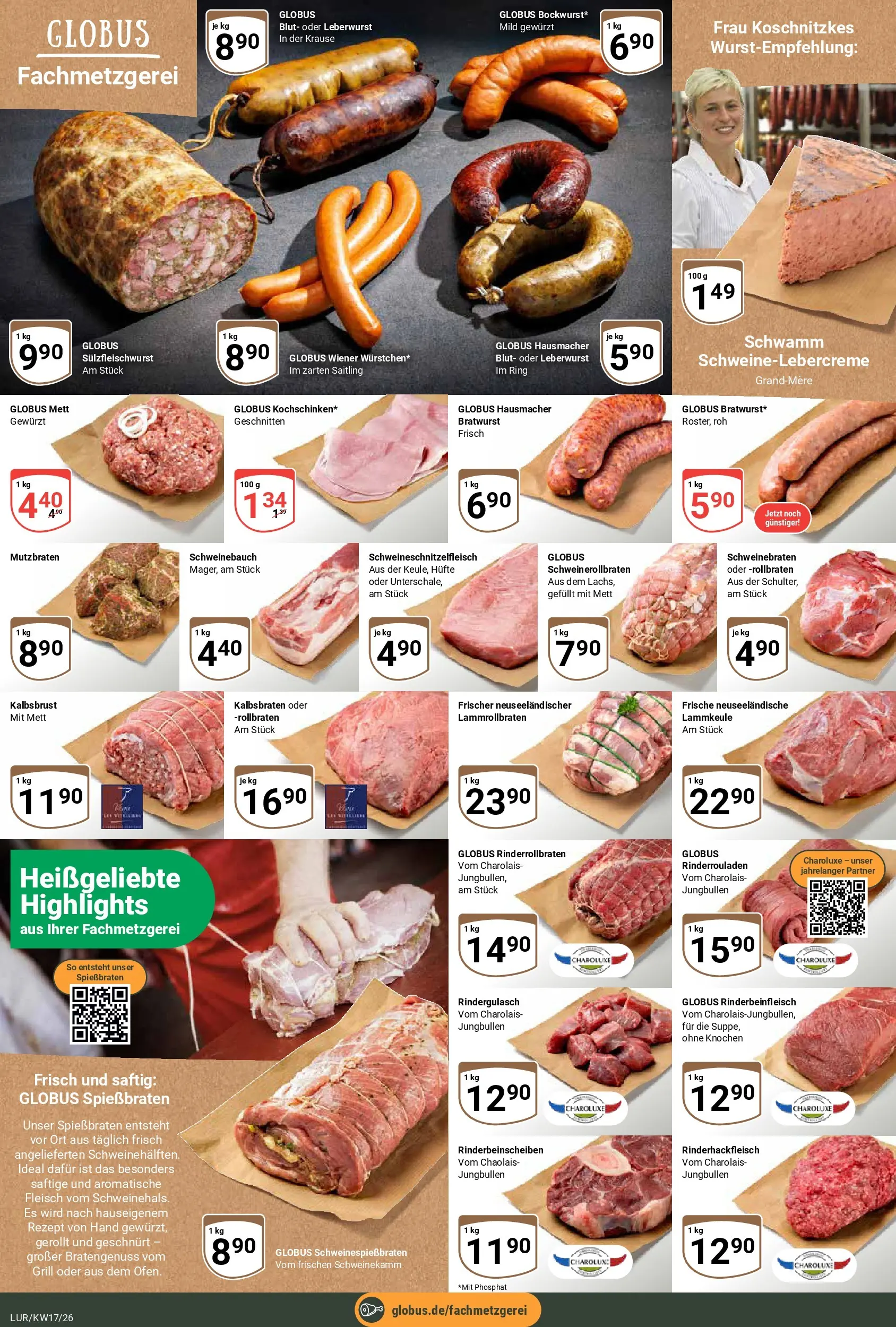 Globus Prospekt Hamburg	 (ab 20.04.2026) » Angebote online | Seite: 9 | Produkte: Lammkeule, Rindergulasch, Schweinebauch, Fleisch