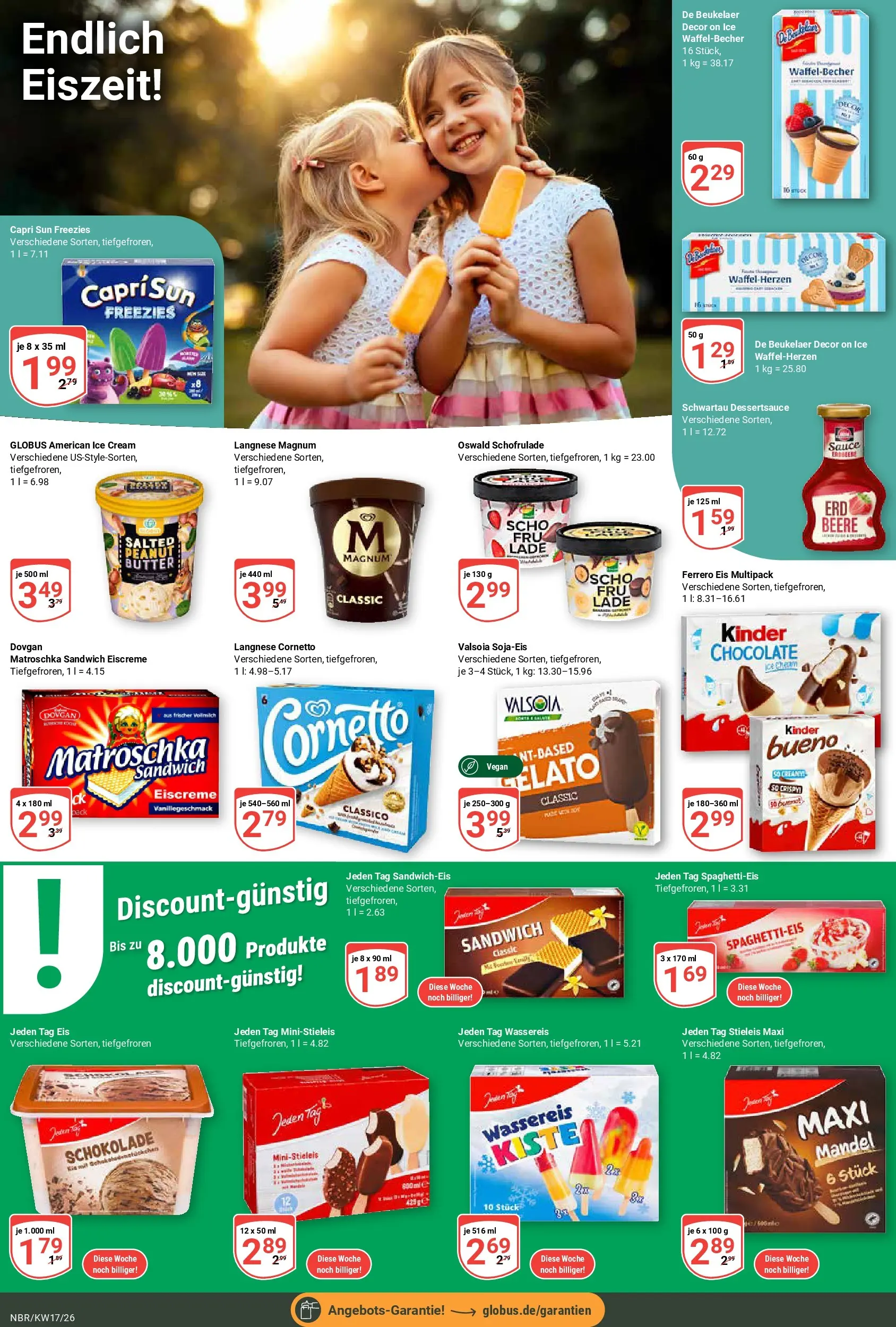 Globus Prospekt Neubrandenburg	 (ab 20.04.2026) » Angebote online | Seite: 13 | Produkte: Capri sun, Butter, Schokolade, Eis