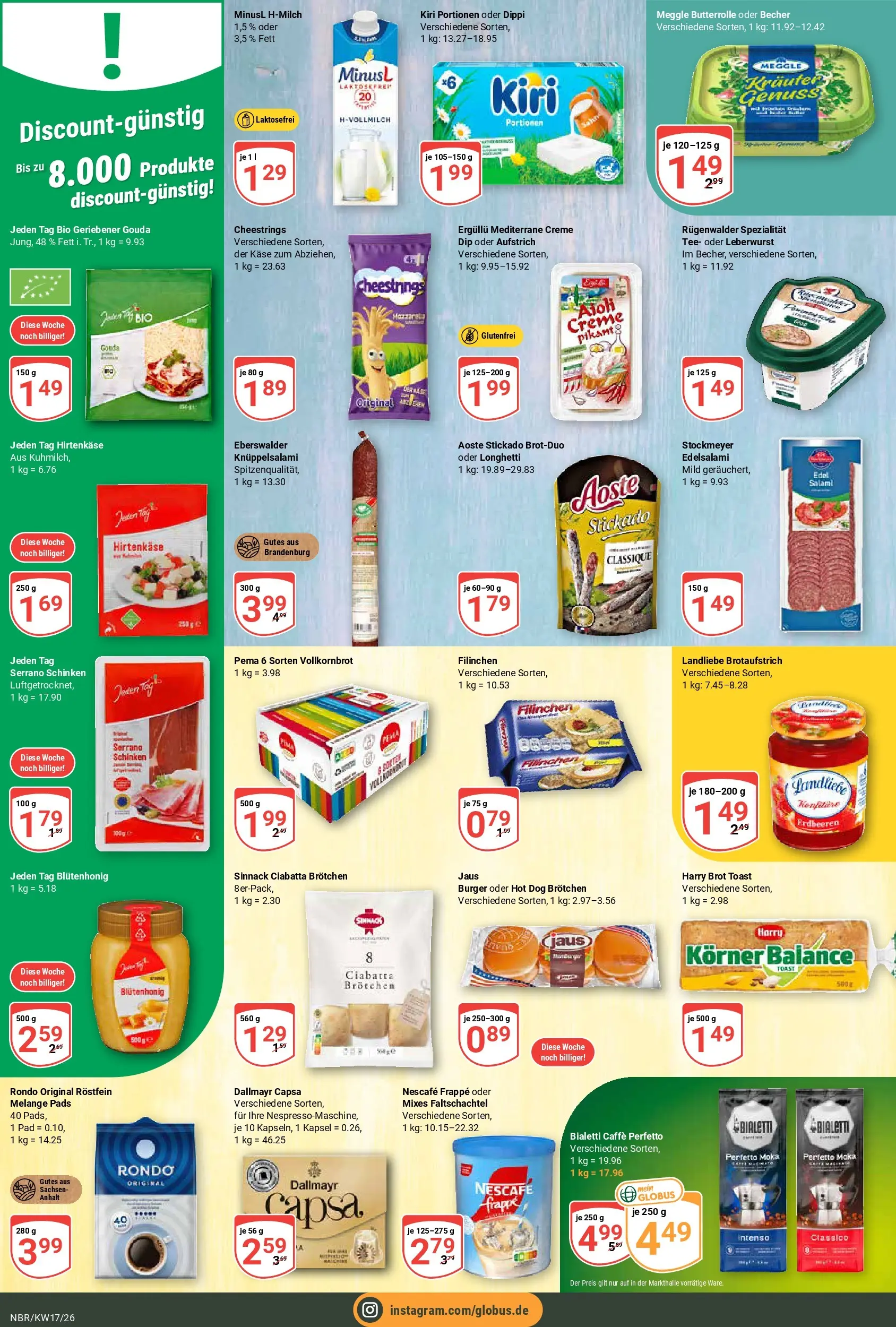 Globus Prospekt Neubrandenburg	 (ab 20.04.2026) » Angebote online | Seite: 14 | Produkte: Salami, Schinken, Tee, Dallmayr capsa