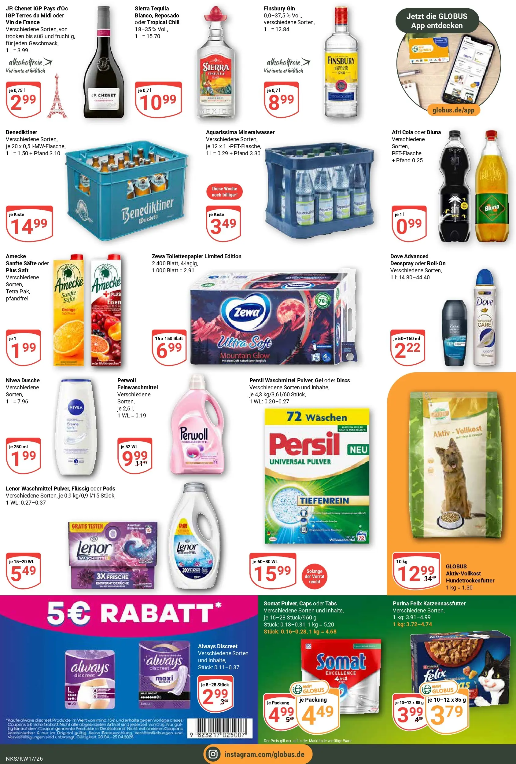 Globus Prospekt Neunkirchen	 (ab 20.04.2026) » Angebote online | Seite: 3 | Produkte: Chili, Saft, Persil, Toilettenpapier