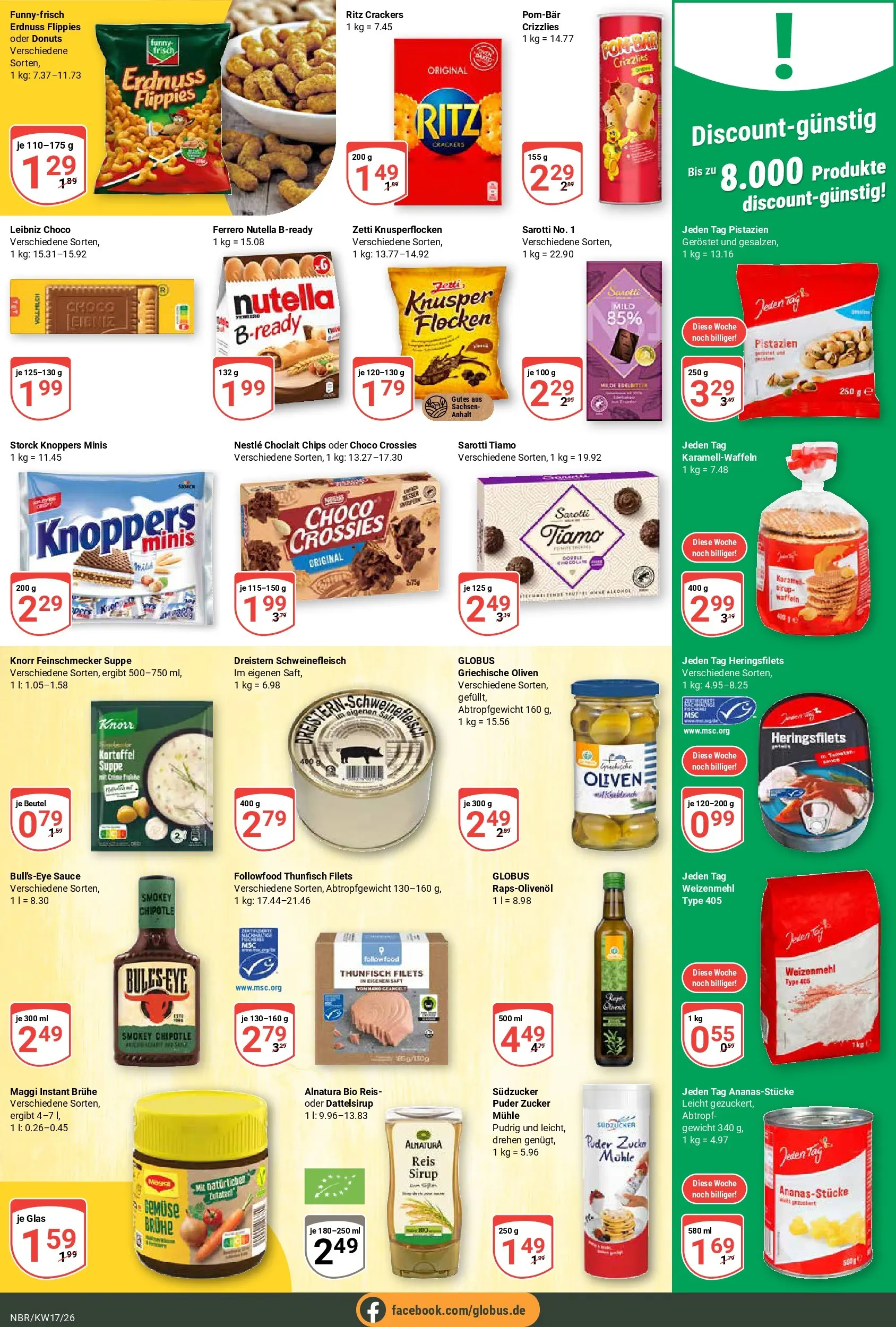 Globus Prospekt Neubrandenburg	 (ab 20.04.2026) » Angebote online | Seite: 15 | Produkte: Thunfisch, Knorr, Waffeln, Saft