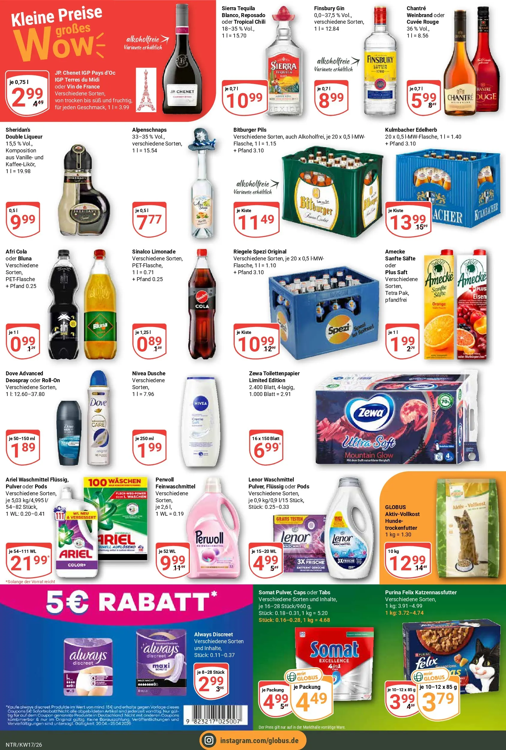 Globus Prospekt Neutraubling	 (ab 20.04.2026) » Angebote online | Seite: 4 | Produkte: Pils, Perwoll, Zewa, Waschmittel