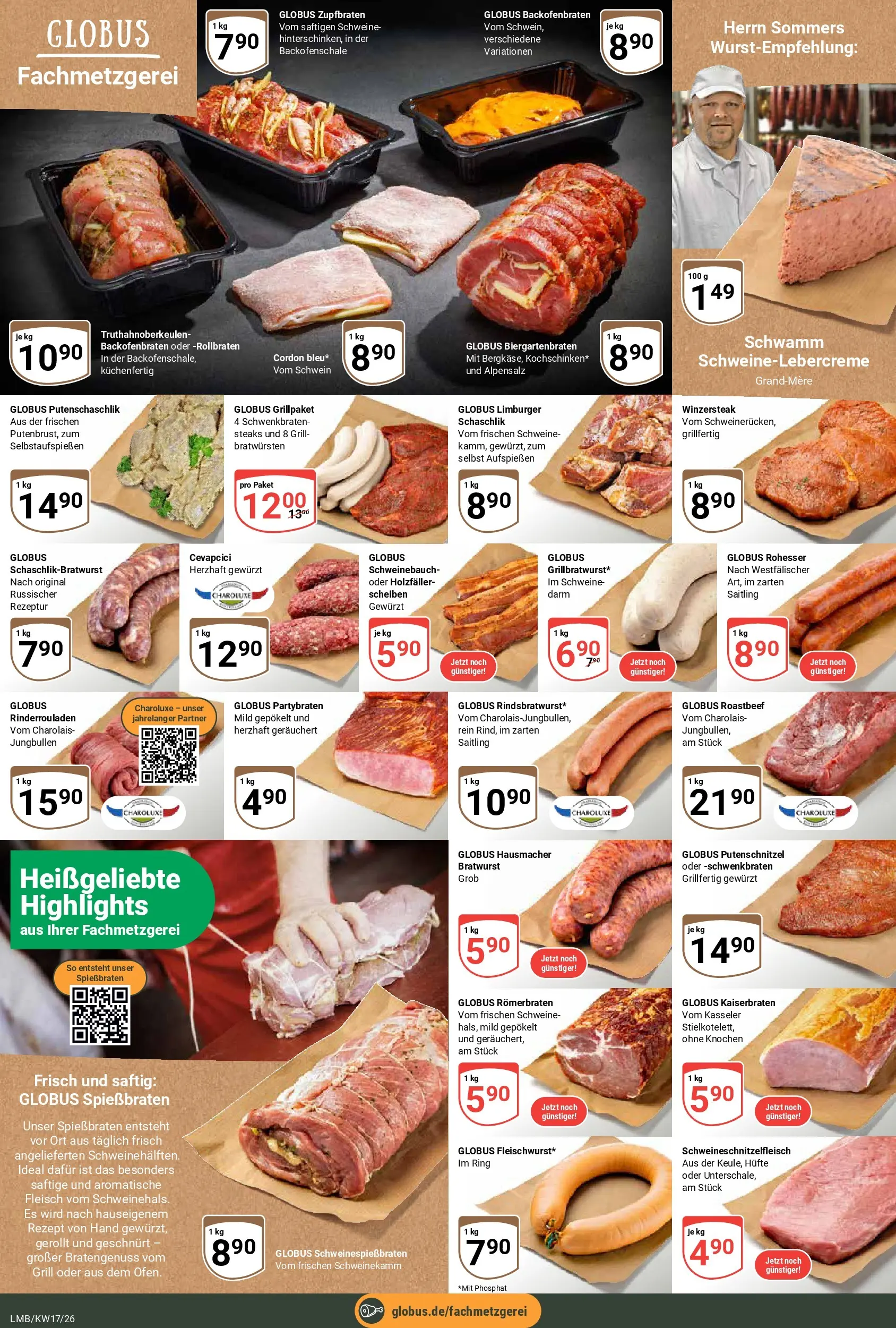 Globus Prospekt Limburg	 (ab 19.04.2026) » Angebote online | Seite: 9 | Produkte: Rinderrouladen, Schweinebauch, Putenschnitzel, Fleisch