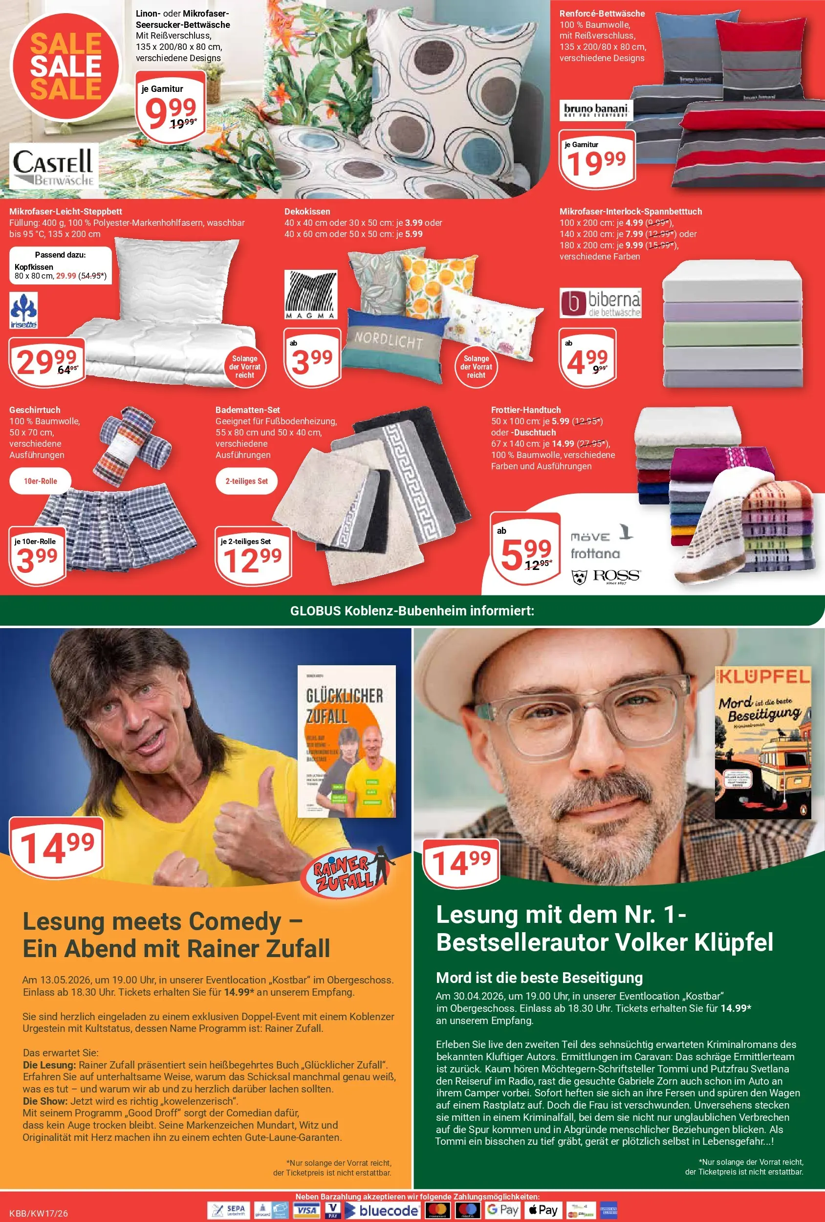 Globus Prospekt Koblenz-Bubenheim	 (ab 20.04.2026) » Angebote online | Seite: 19 | Produkte: Bettwäsche, Kopfkissen