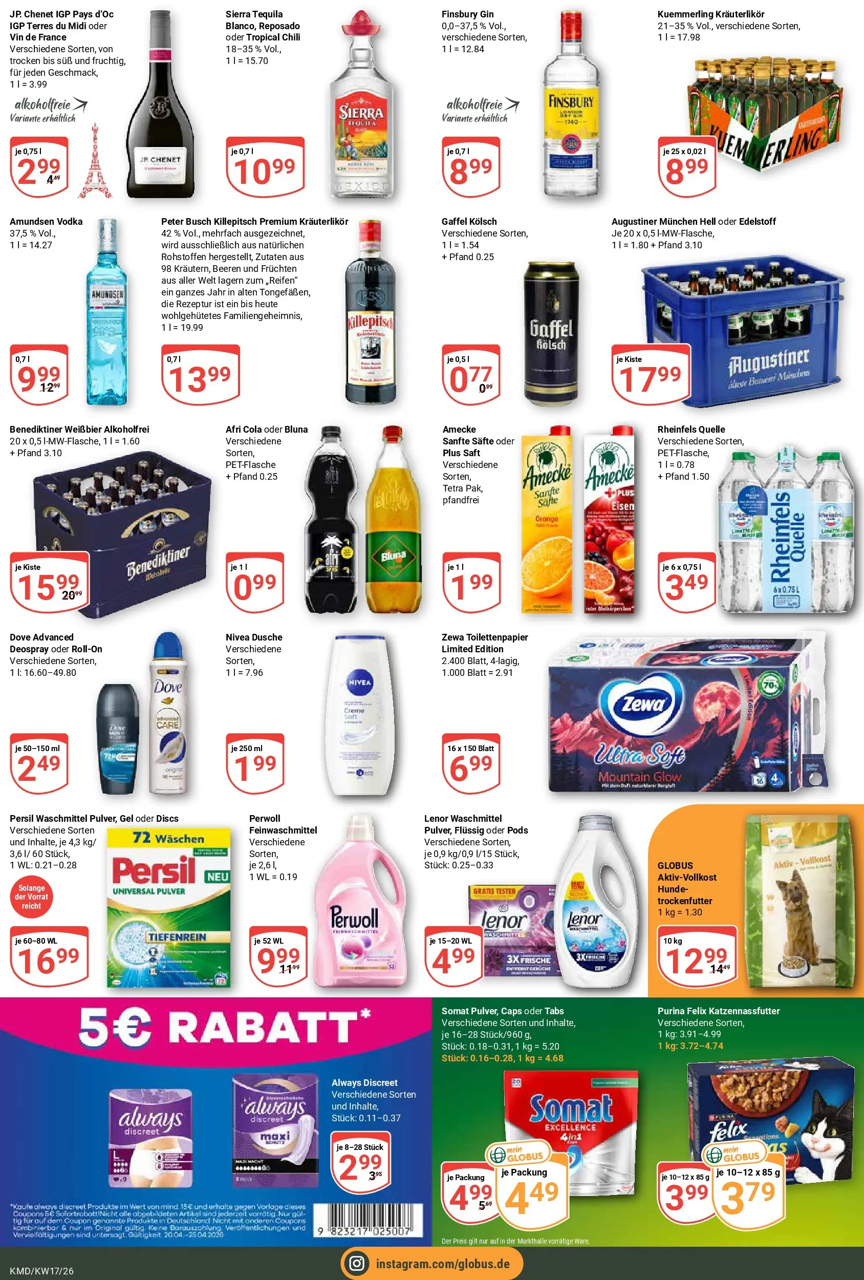 Globus Prospekt Köln	 (ab 20.04.2026) » Angebote online | Seite: 6 | Produkte: Lenor, Perwoll, Waschmittel, Deospray