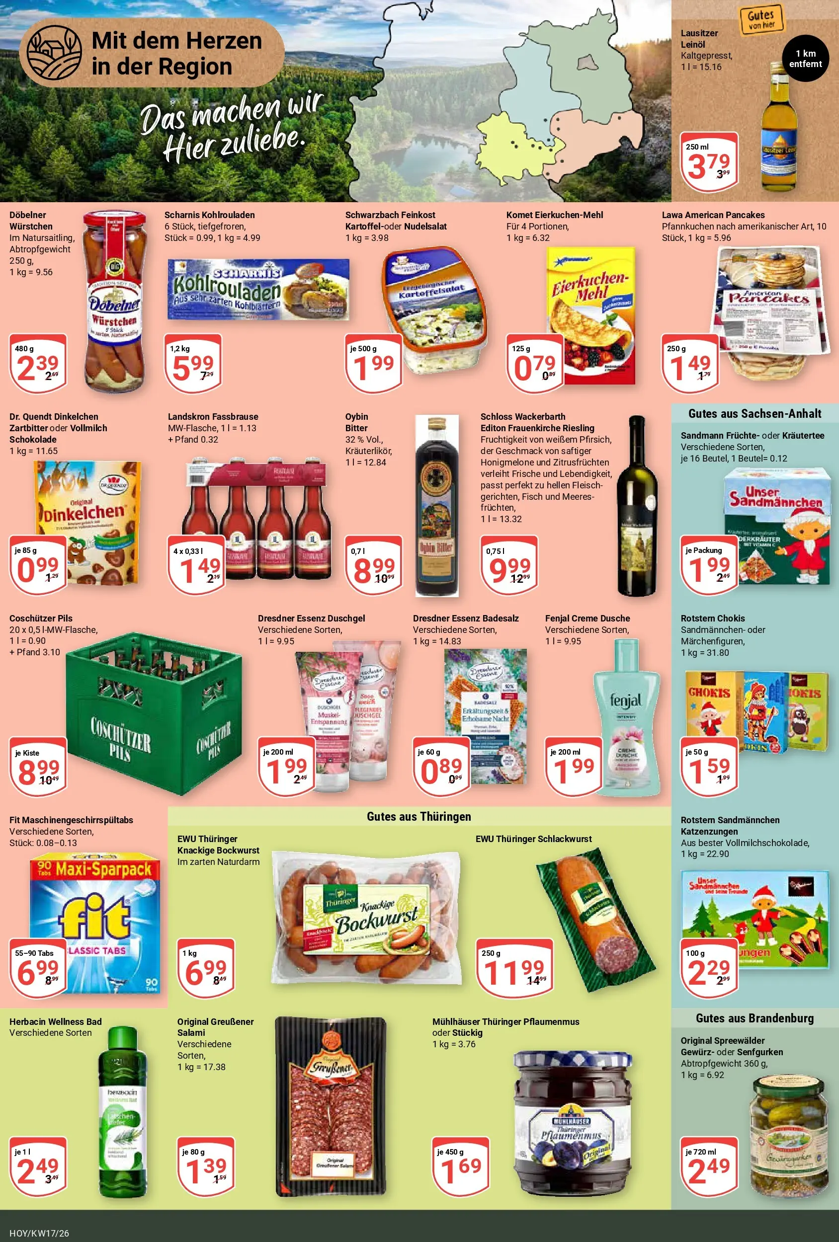 Globus Prospekt Hoyerswerda	 (ab 20.04.2026) » Angebote online | Seite: 18 | Produkte: Leinöl, Honigmelone, Duschgel, Fisch