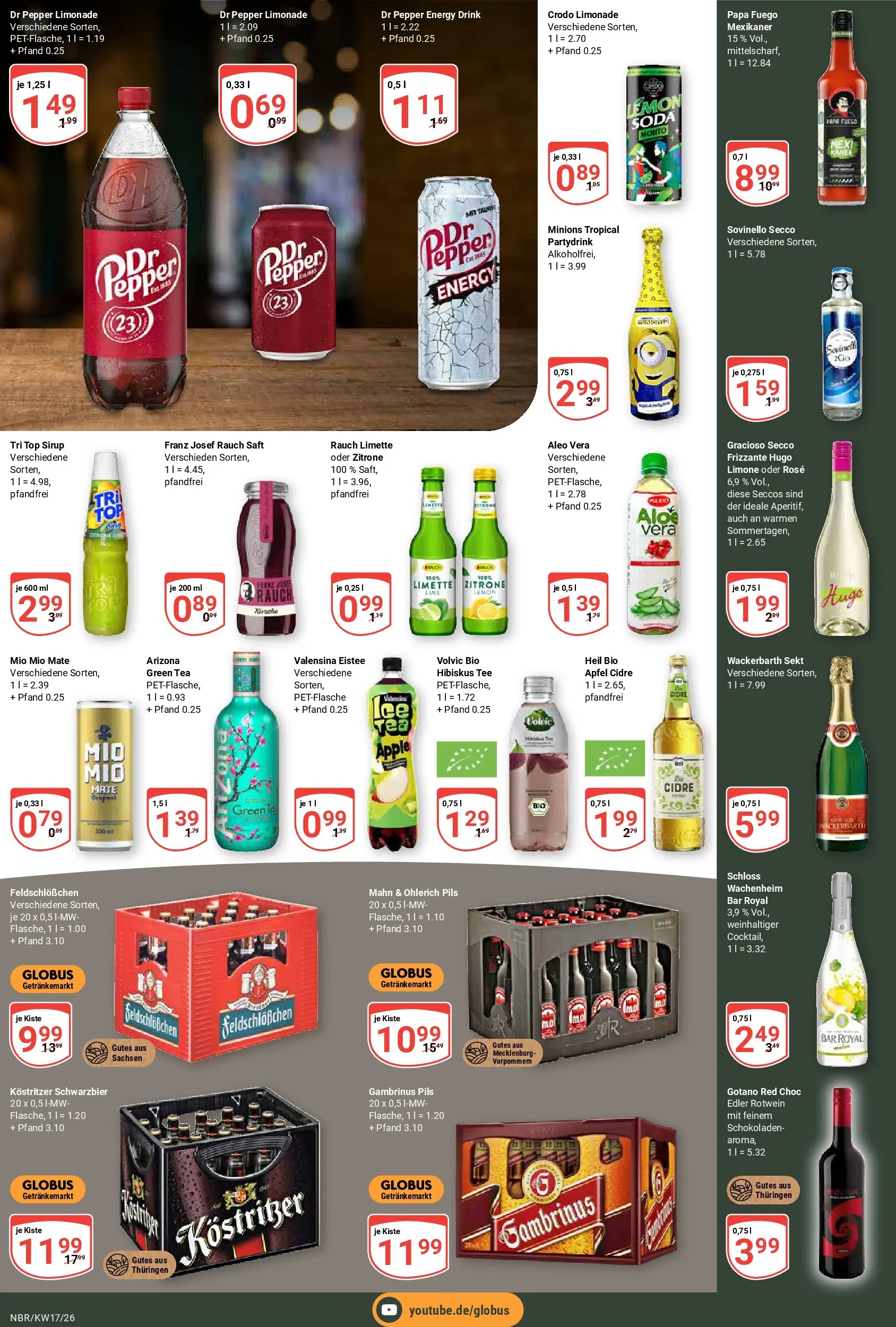 Globus Prospekt Neubrandenburg	 (ab 20.04.2026) » Angebote online | Seite: 17 | Produkte: Zitrone, Saft, Tee, Hugo