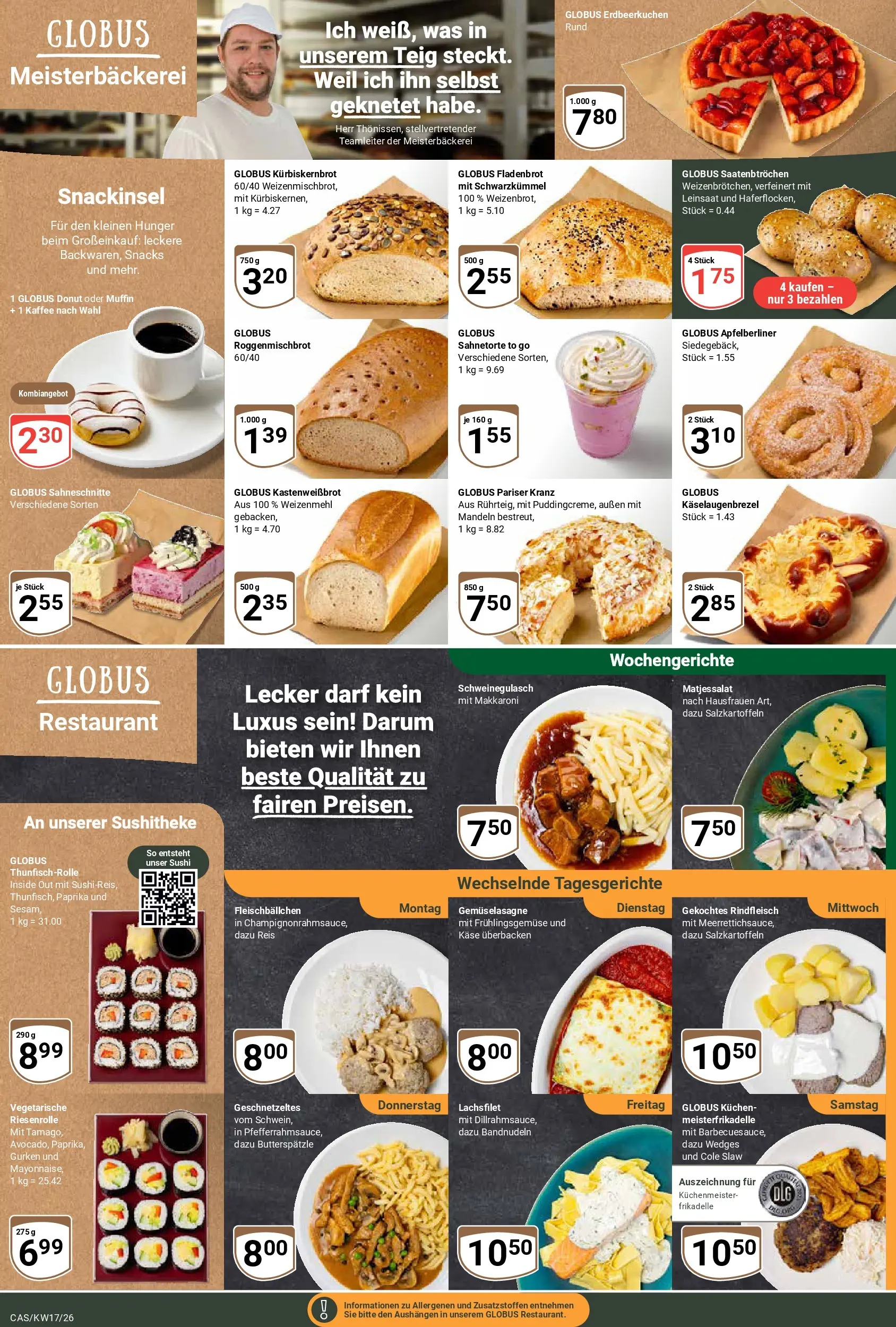 Globus Prospekt Castrop-Rauxel	 (ab 20.04.2026) » Angebote online | Seite: 6 | Produkte: Kaffee, Weizenmehl, Reis, Kuchen