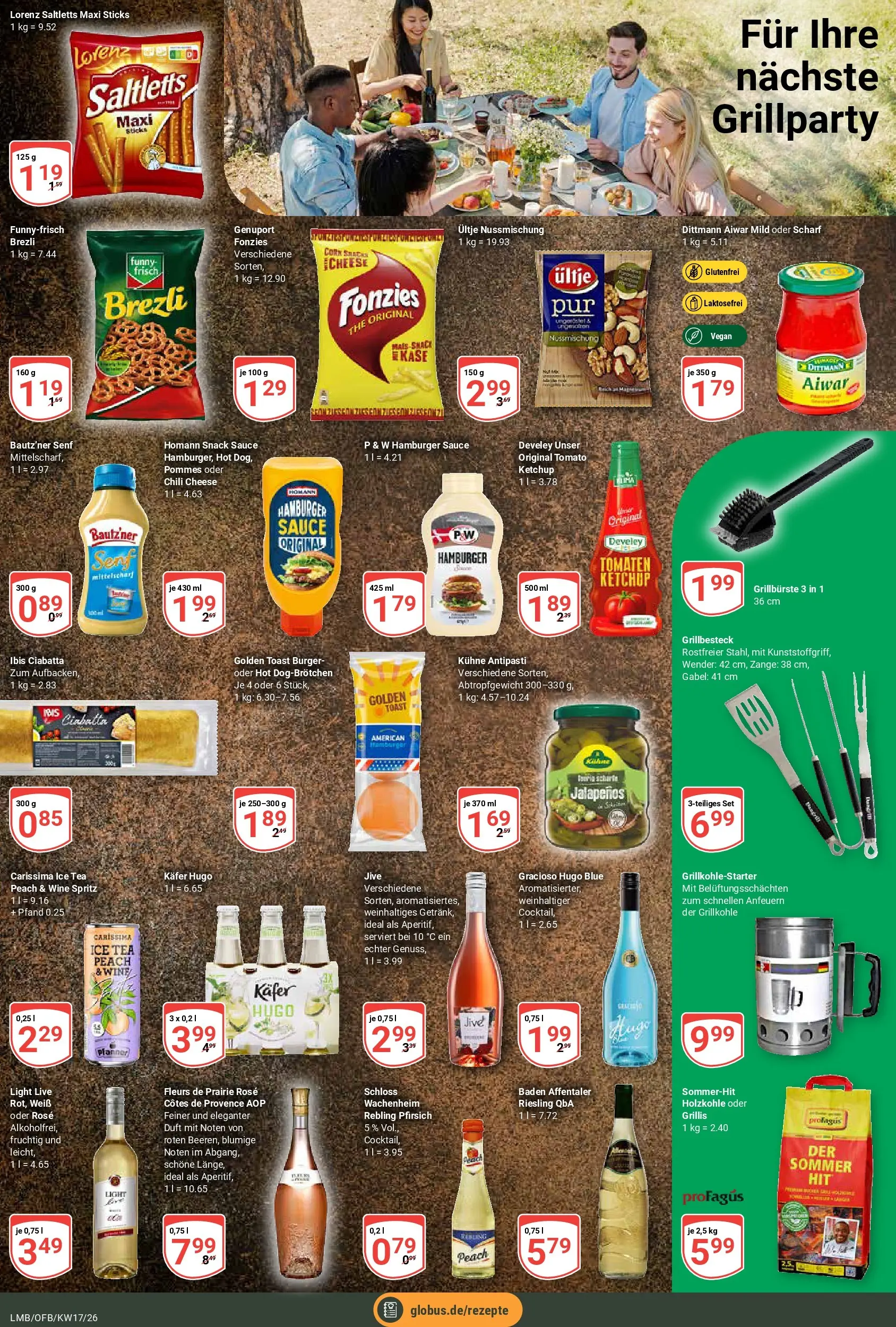 Globus Prospekt Limburg	 (ab 19.04.2026) » Angebote online | Seite: 15 | Produkte: Toast, Pommes, Chili, Hugo