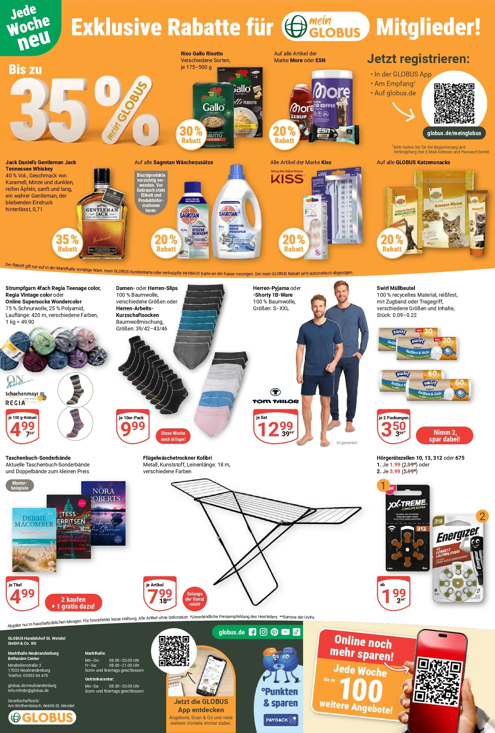 Globus Prospekt Neubrandenburg	 (ab 20.04.2026) » Angebote online | Seite: 22 | Produkte: Jack Daniel's, Whiskey, Telefon, Uhr