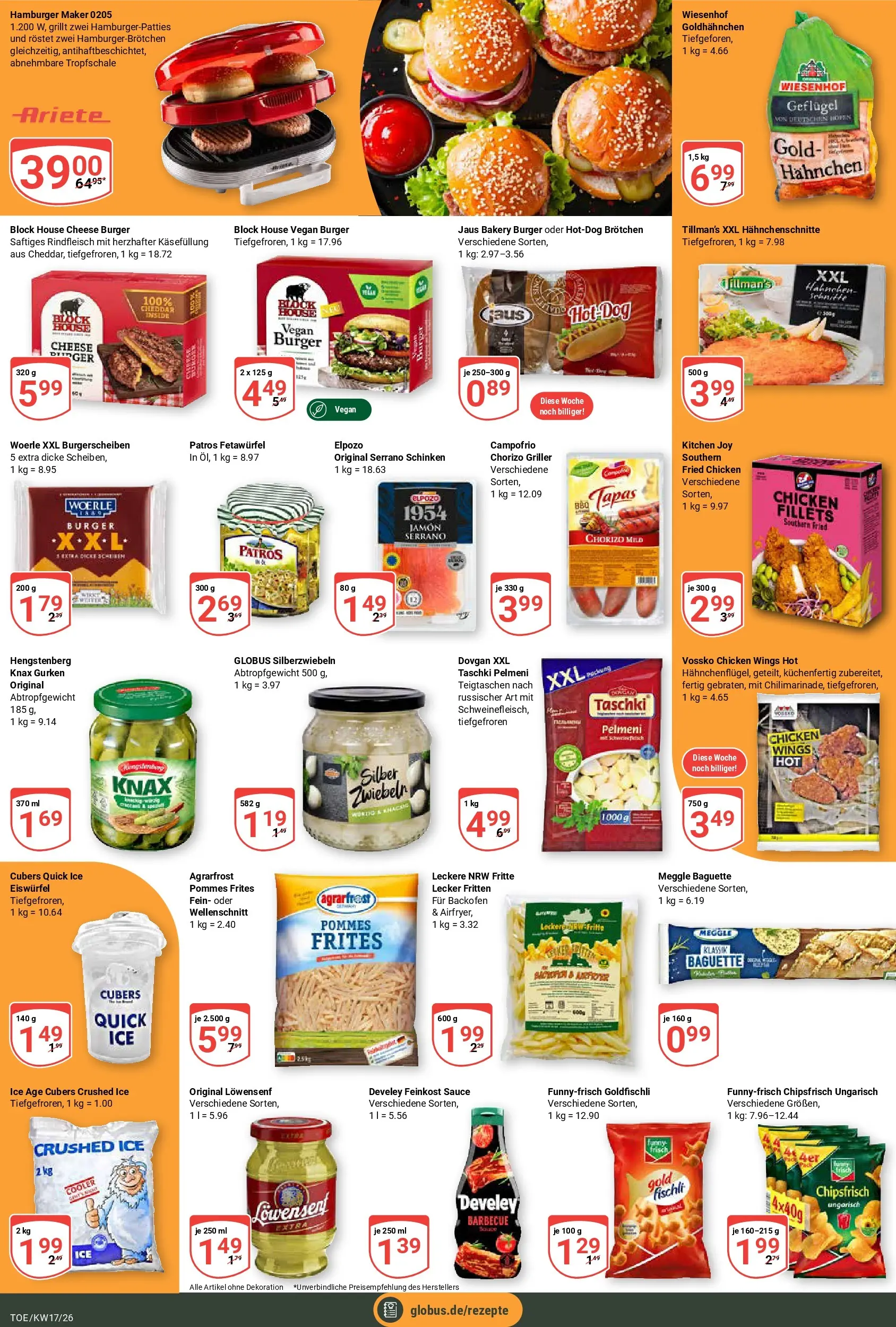 Globus Prospekt Tönisvorst	 (ab 20.04.2026) » Angebote online | Seite: 17 | Produkte: Patros, Zwiebeln, Serrano schinken, Schinken