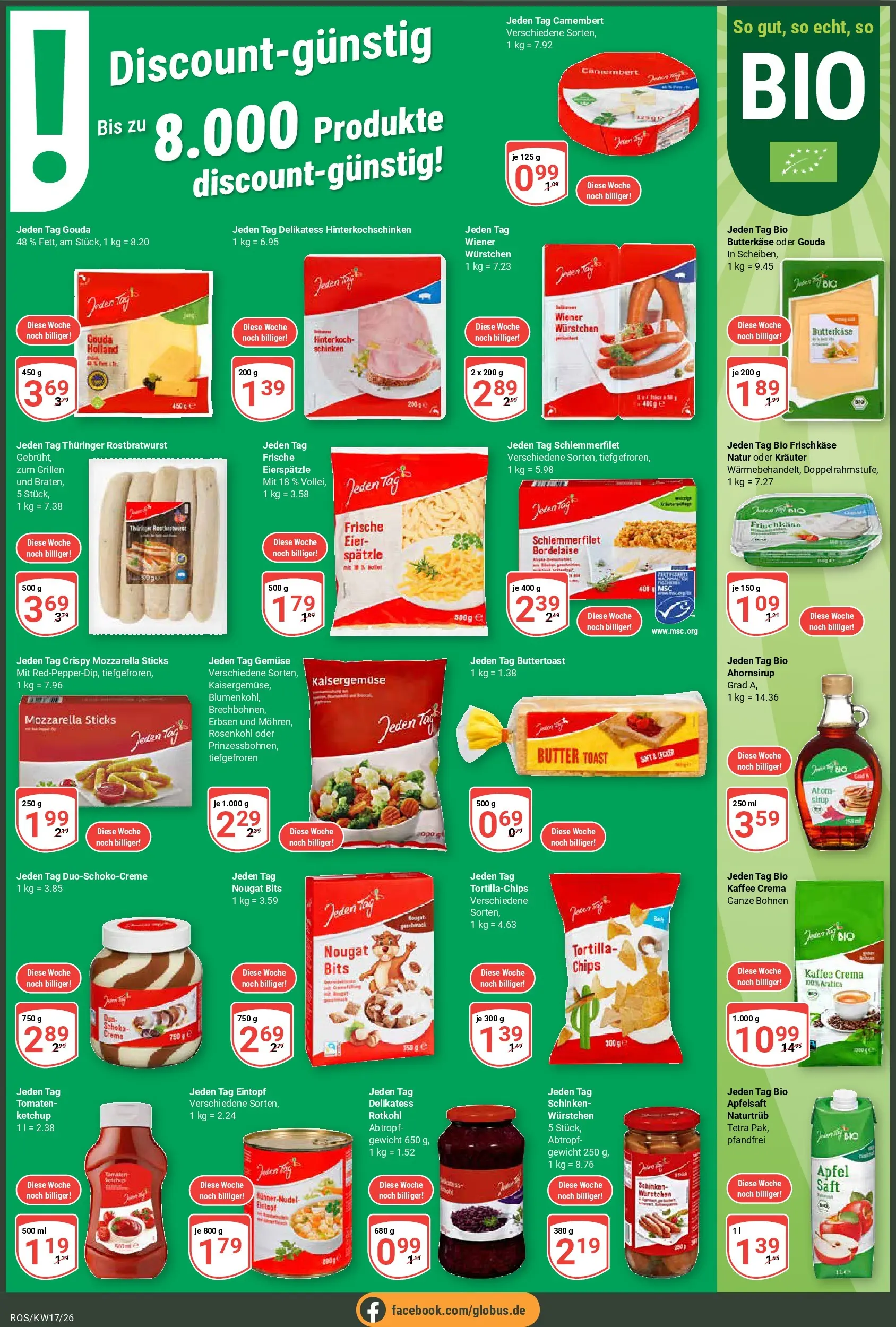 Globus Prospekt Lambrechtshagen	 (ab 20.04.2026) » Angebote online | Seite: 2 | Produkte: Mozzarella, Äpfel, Tomaten, Schinken