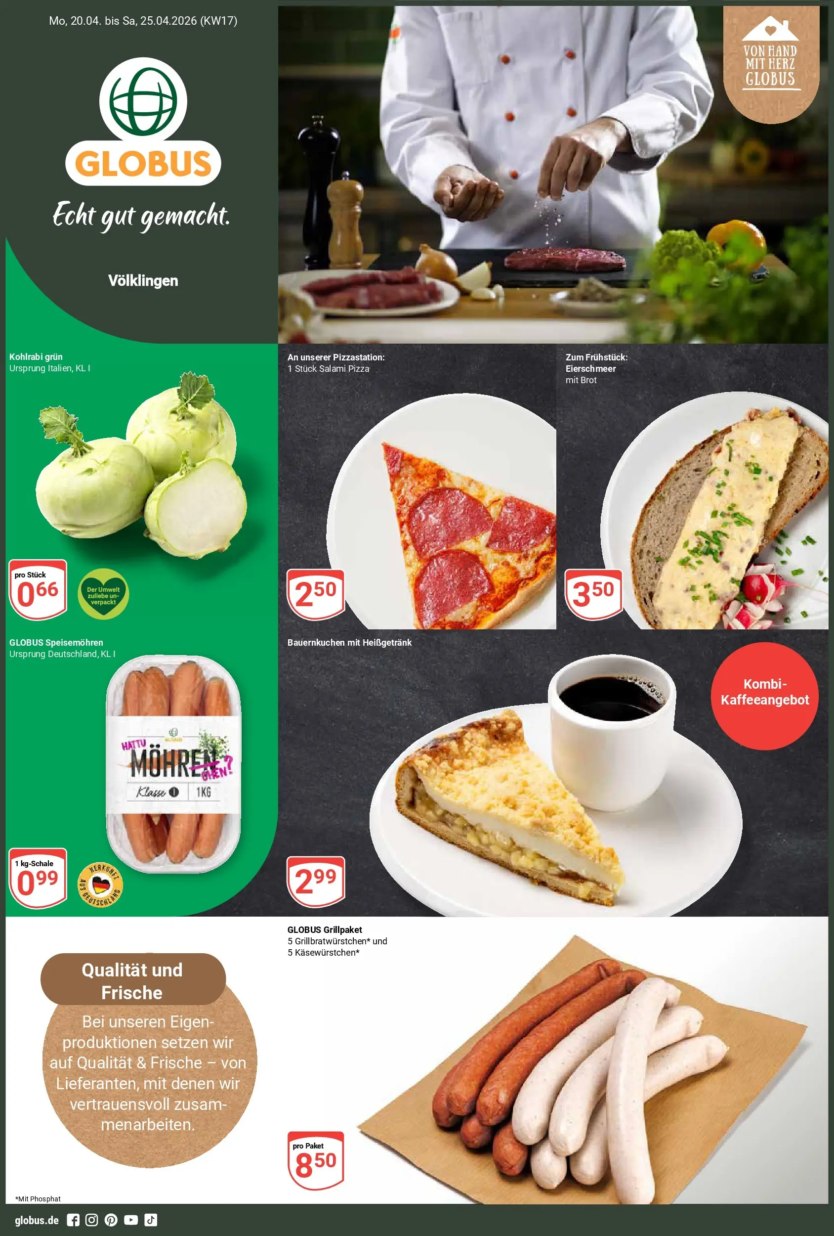 Globus Prospekt Völklingen	 (ab 20.04.2026) » Angebote online | Seite: 1 | Produkte: Kohlrabi, Mohren, Brot, Salami