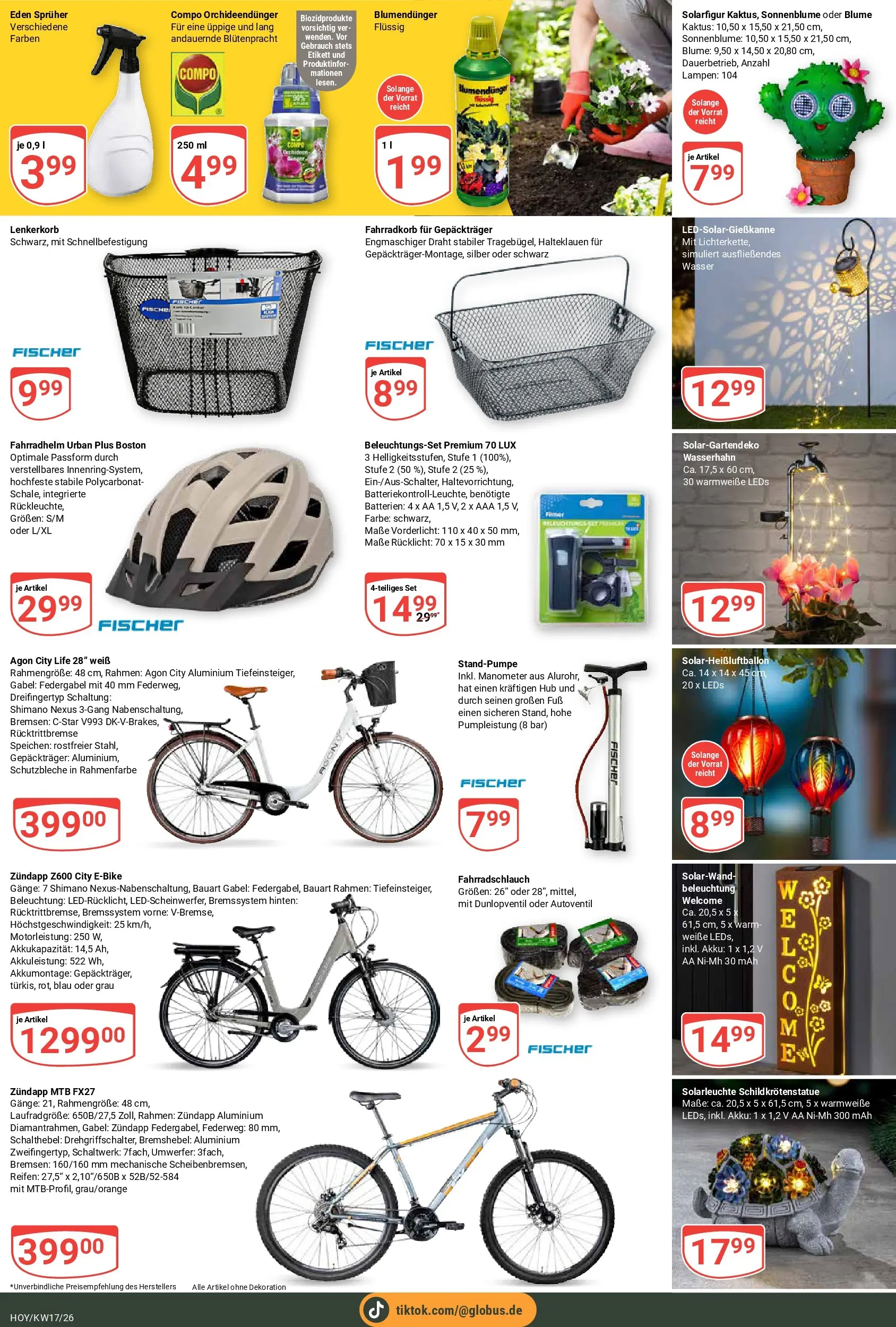 Globus Prospekt Hoyerswerda	 (ab 20.04.2026) » Angebote online | Seite: 26 | Produkte: Batterien, Fahrradhelm, Wasser, Solarleuchte