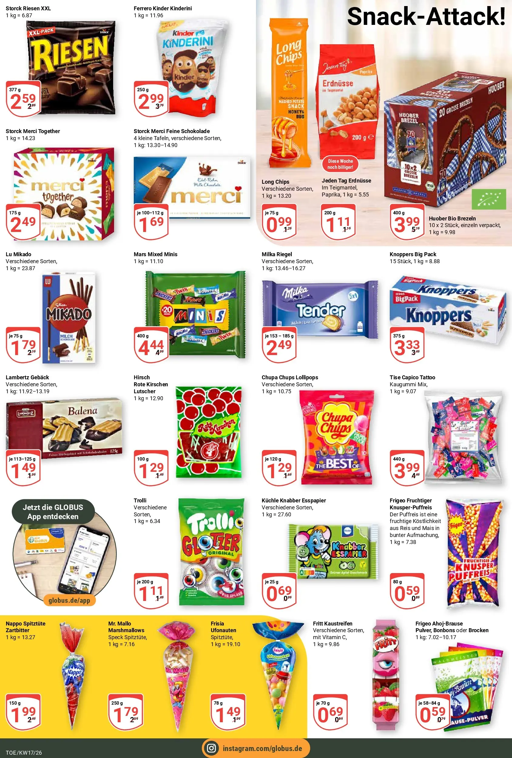 Globus Prospekt Tönisvorst	 (ab 20.04.2026) » Angebote online | Seite: 20 | Produkte: Milka, Twix, Knoppers, Chips