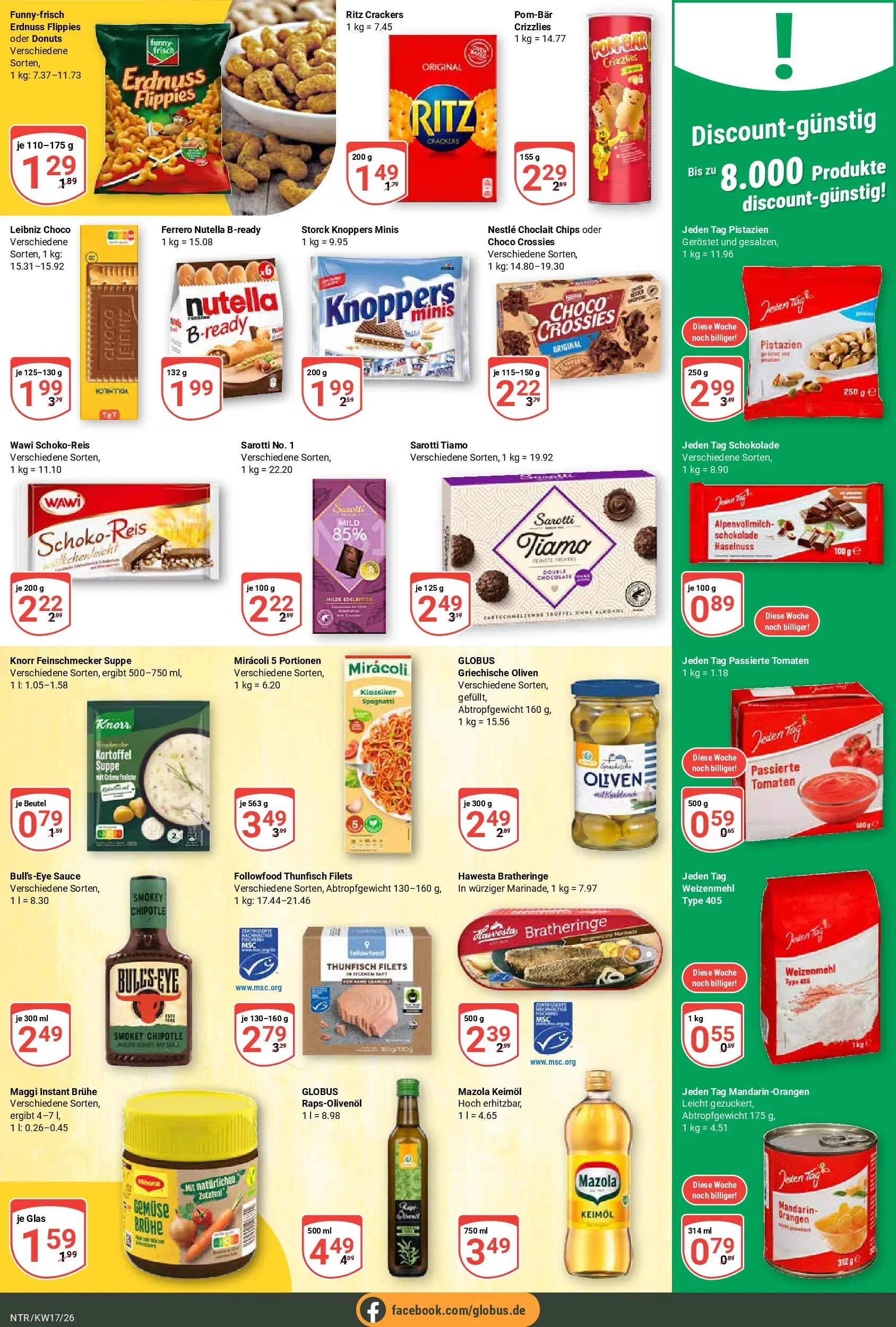 Globus Prospekt Neutraubling	 (ab 20.04.2026) » Angebote online | Seite: 15 | Produkte: Tomaten, Knorr, Knoppers, Chips