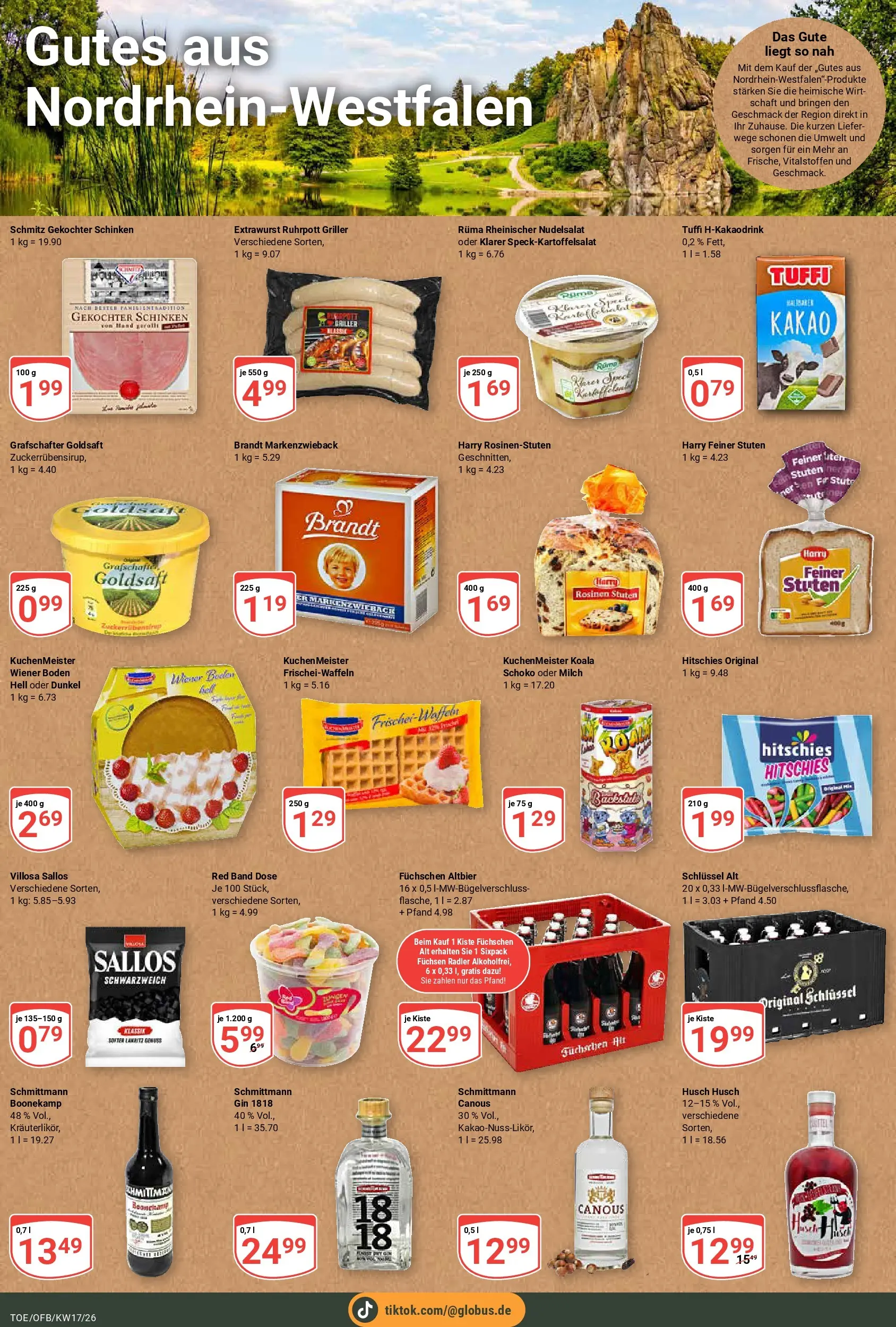 Globus Prospekt Tönisvorst	 (ab 20.04.2026) » Angebote online | Seite: 21 | Produkte: Rosinen, Schinken, Hut, Griller