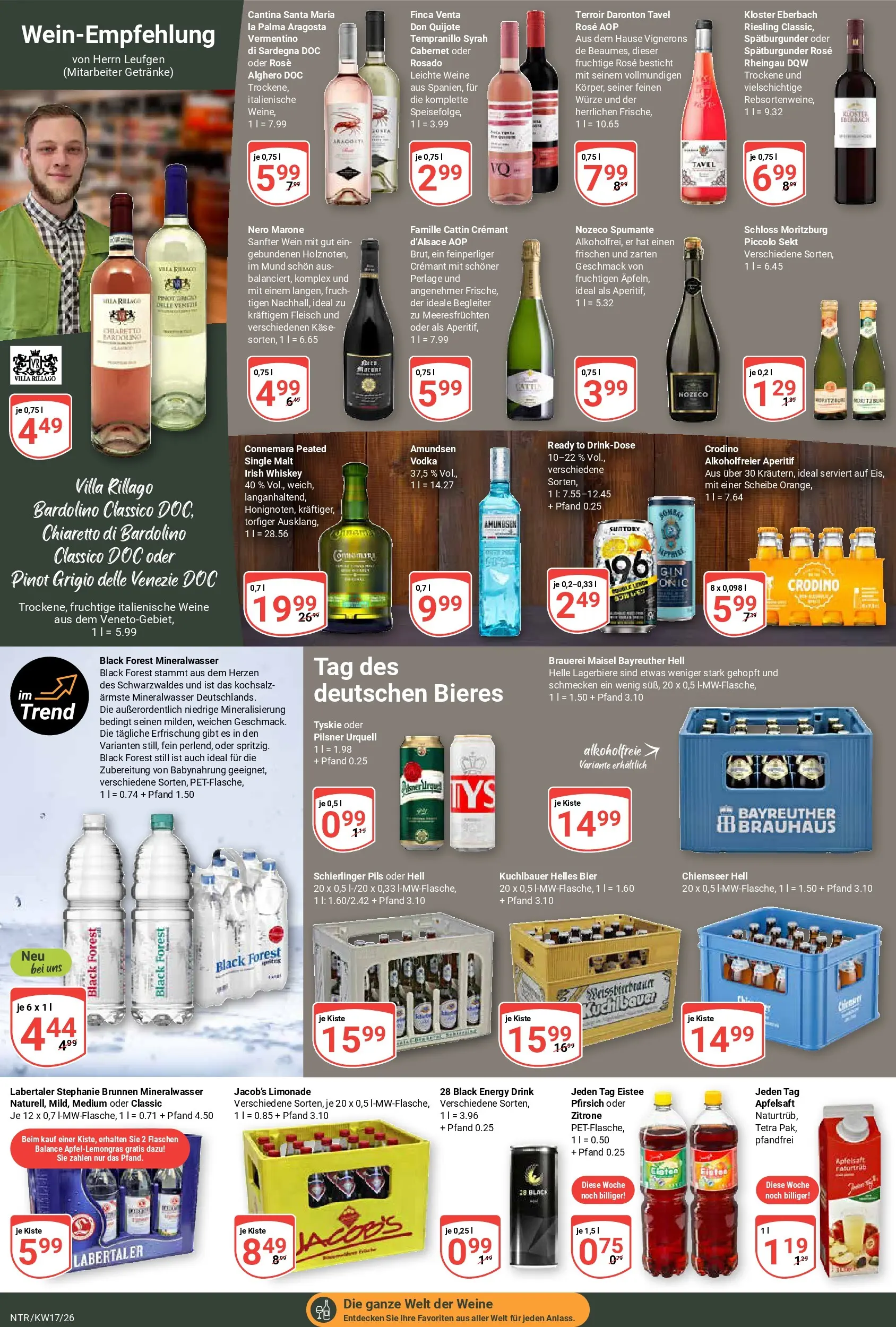 Globus Prospekt Neutraubling	 (ab 20.04.2026) » Angebote online | Seite: 16 | Produkte: Bayreuther hell, Bier, Limonade, Whiskey