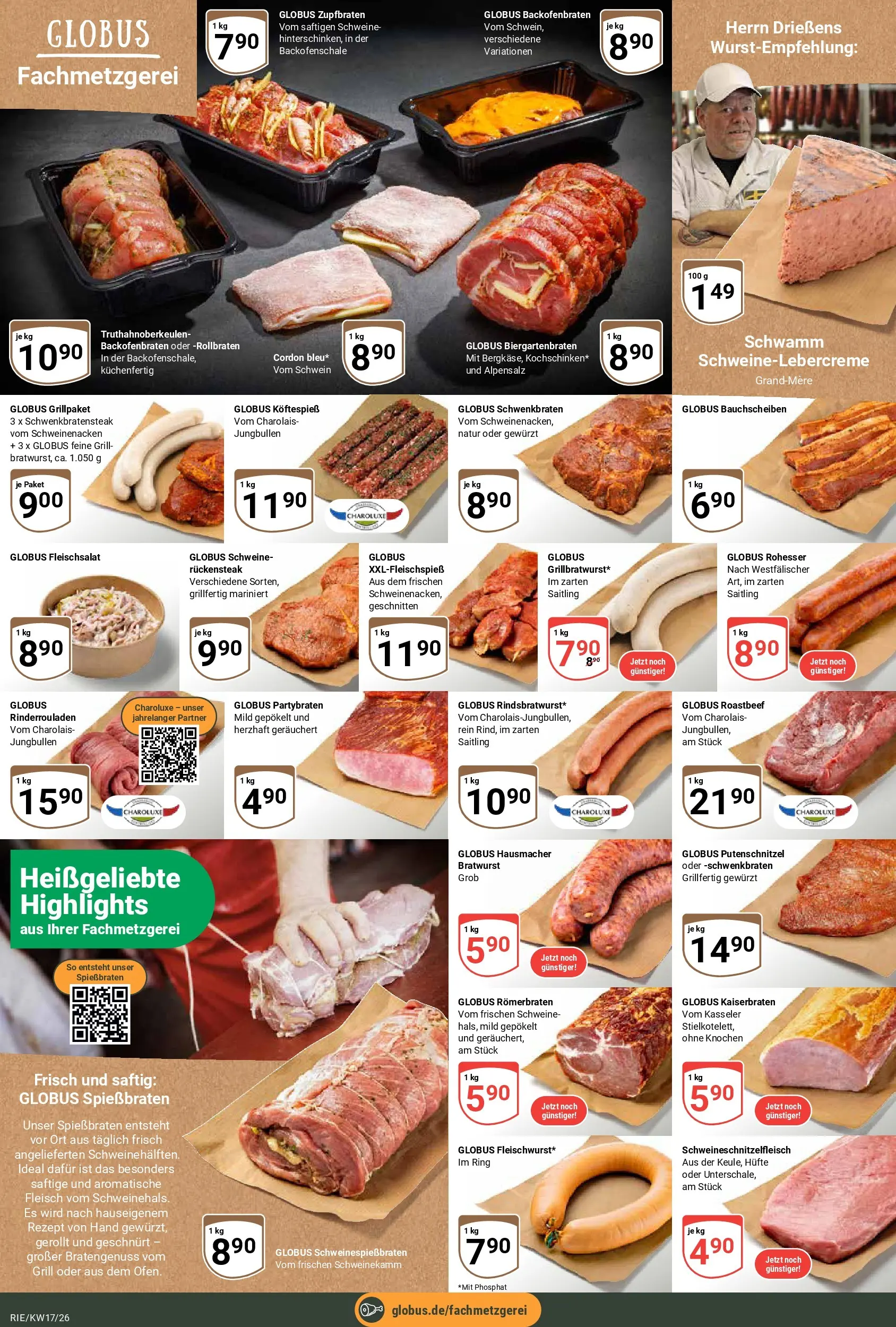 Globus Prospekt Bochum-Riemke	 (ab 20.04.2026) » Angebote online | Seite: 7 | Produkte: Grill, Bratwurst, Schweinenacken, Roastbeef