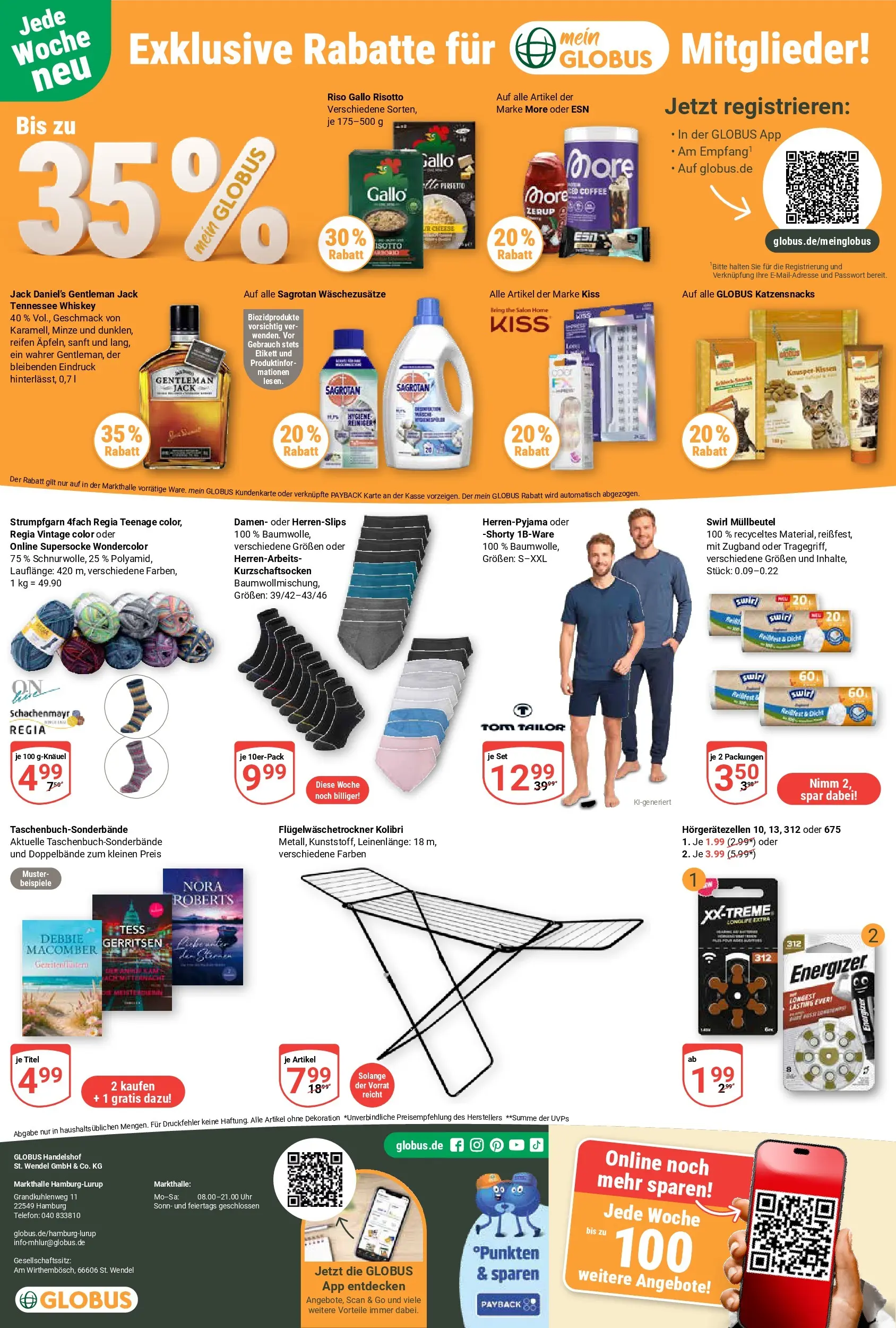 Globus Prospekt Hamburg	 (ab 20.04.2026) » Angebote online | Seite: 24 | Produkte: Jack Daniel's, Whiskey, Telefon, Uhr