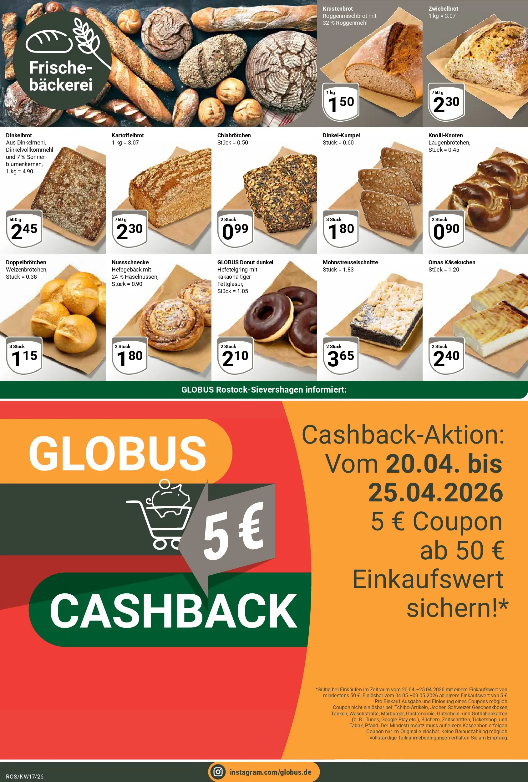 Globus Prospekt Lambrechtshagen	 (ab 20.04.2026) » Angebote online | Seite: 8 | Produkte: Bäckerei