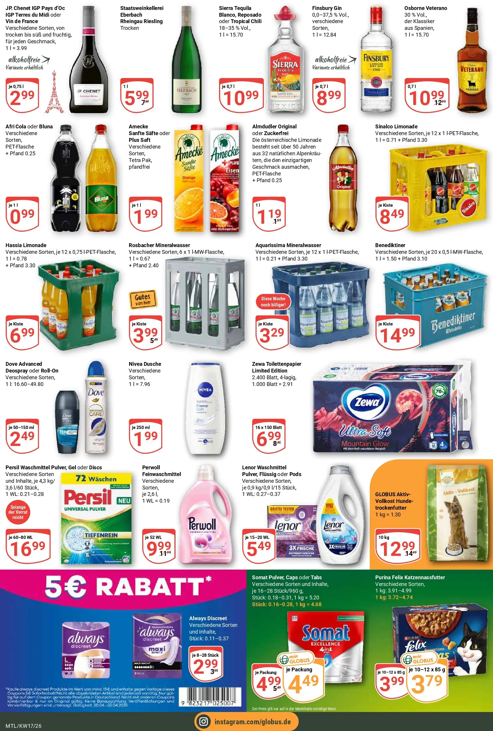 Globus Prospekt Maintal-Dörnigheim	 (ab 20.04.2026) » Angebote online | Seite: 3 | Produkte: Perwoll, Limonade, Chili, Toilettenpapier