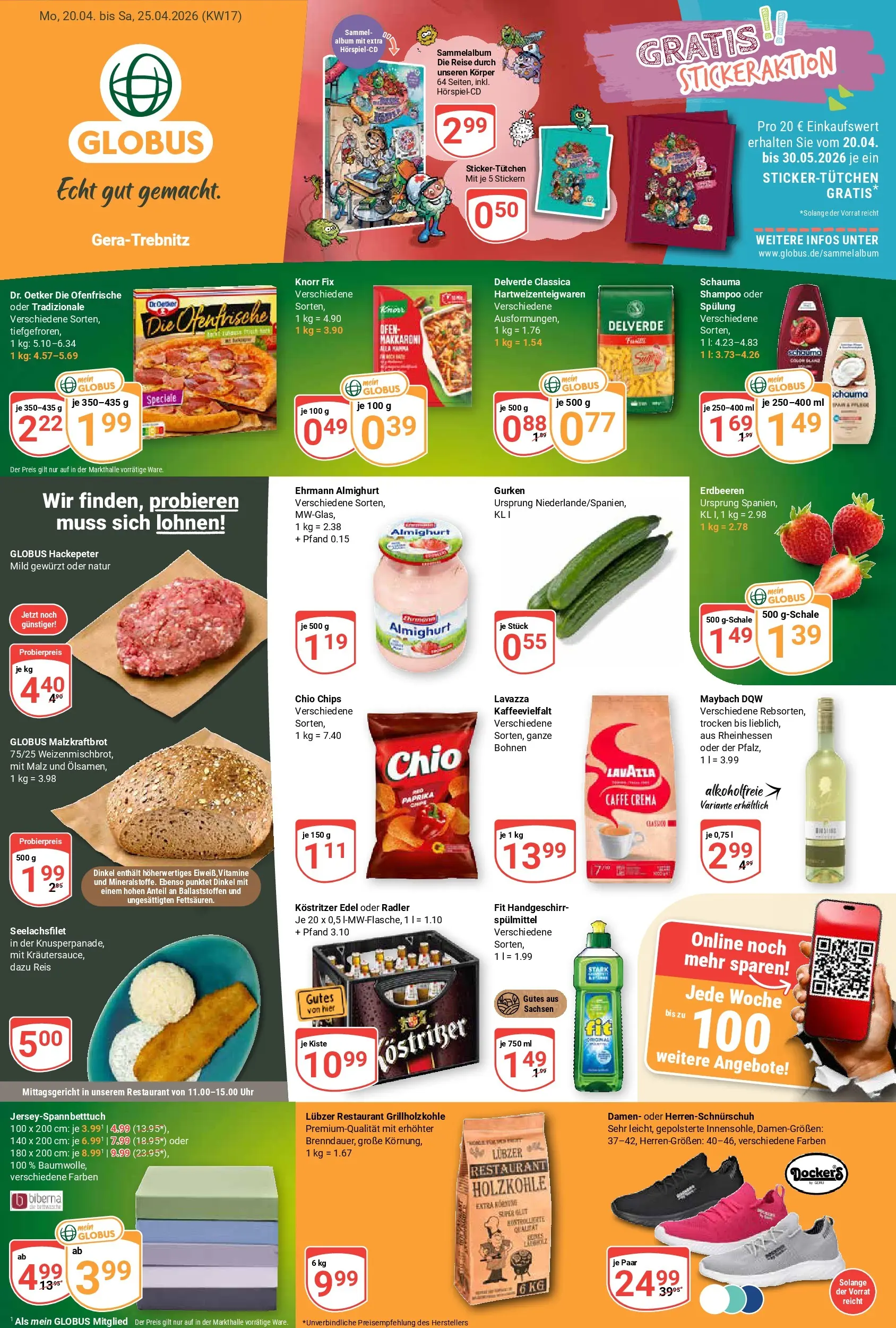 Globus Prospekt Gera	 (ab 20.04.2026) » Angebote online | Seite: 3 | Produkte: Spülung, Radler, Paprika, Erdbeeren