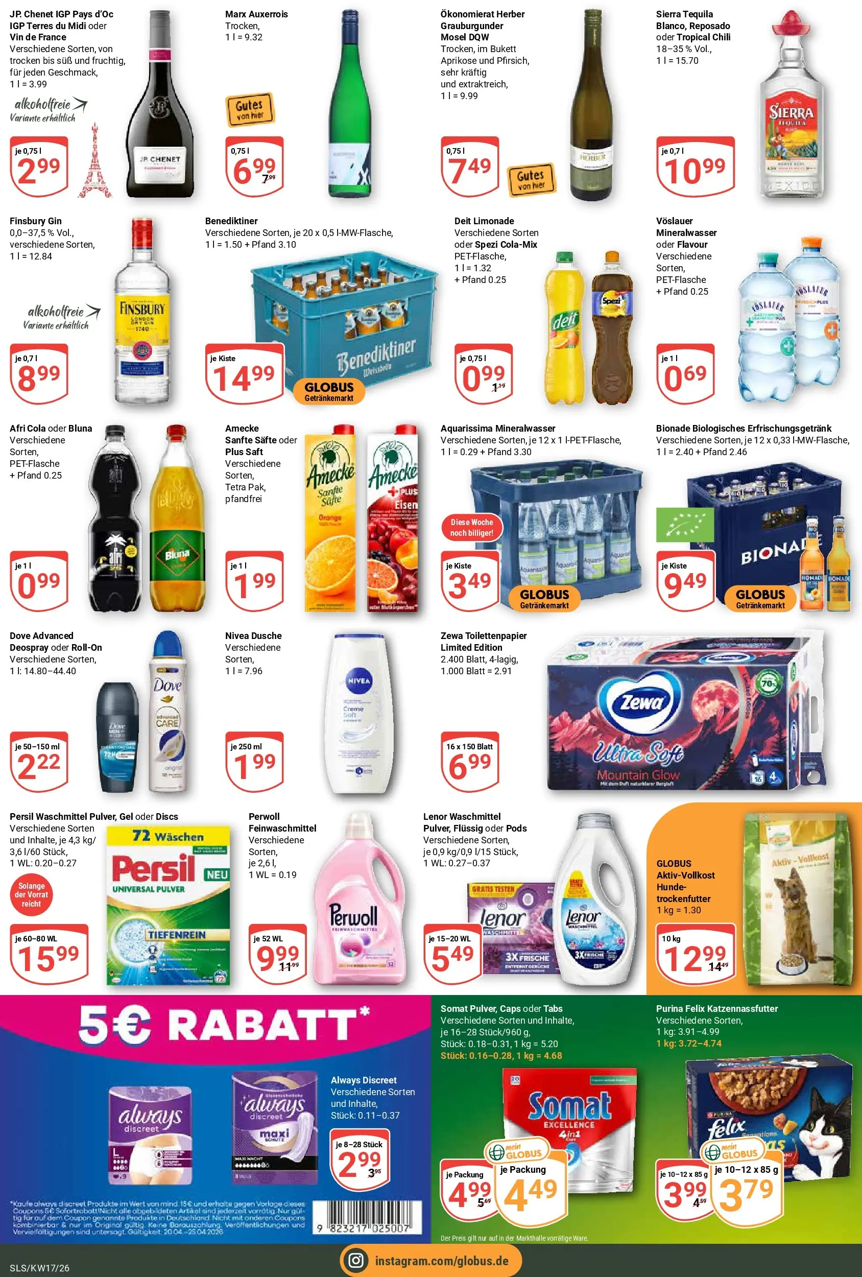 Globus Prospekt Saarlouis	 (ab 20.04.2026) » Angebote online | Seite: 3 | Produkte: Dusche, Zewa, Waschmittel, Deospray