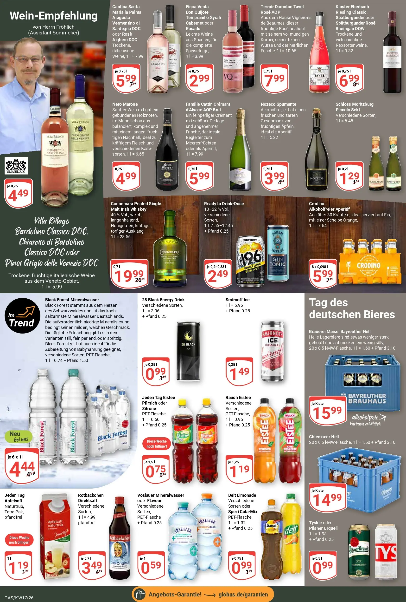 Globus Prospekt Castrop-Rauxel	 (ab 20.04.2026) » Angebote online | Seite: 16 | Produkte: Bayreuther hell, Mineralwasser, Babynahrung, Fleisch