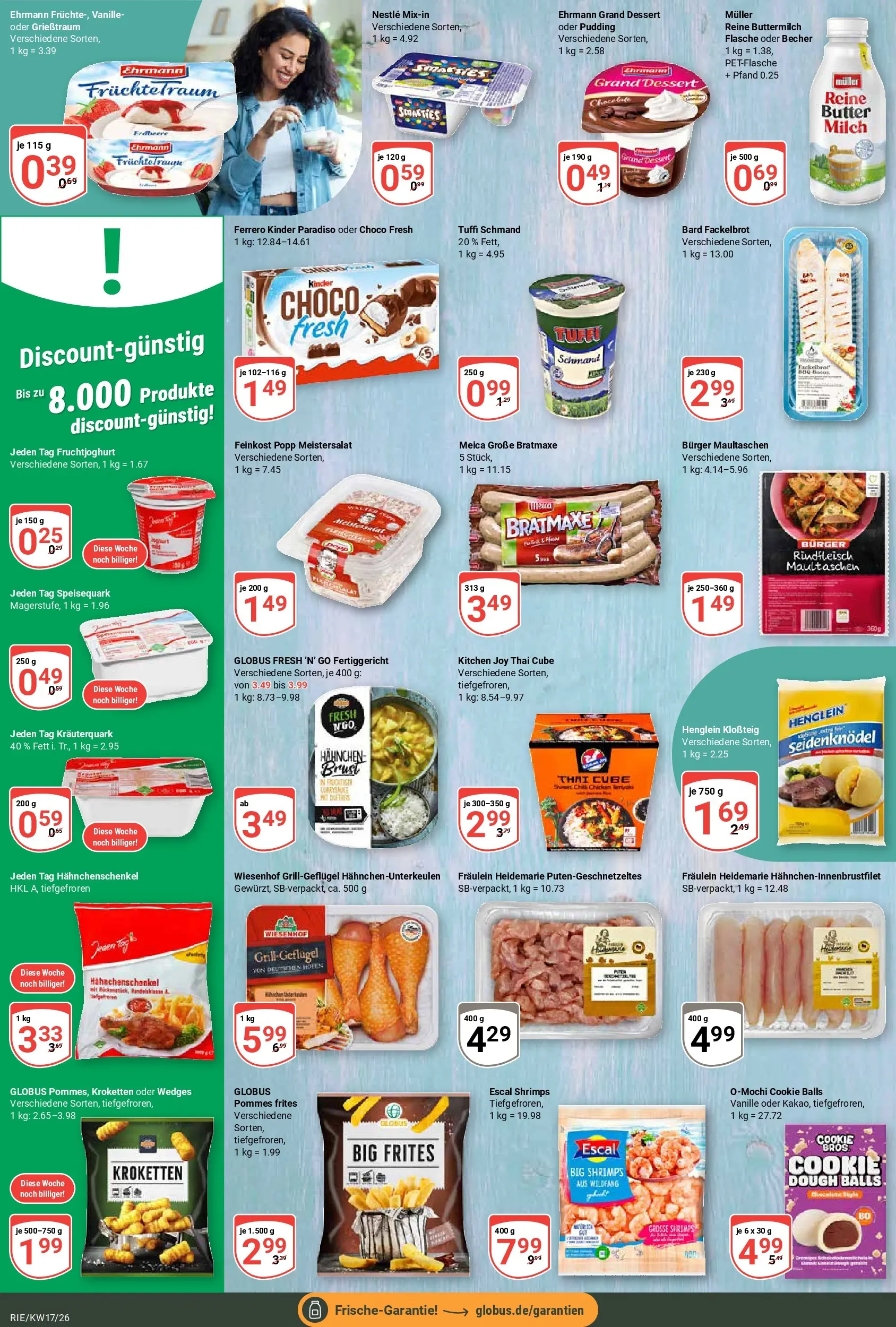 Globus Prospekt Bochum-Riemke	 (ab 20.04.2026) » Angebote online | Seite: 10 | Produkte: Milch, Burger, Pommes frites, Fruchtjoghurt