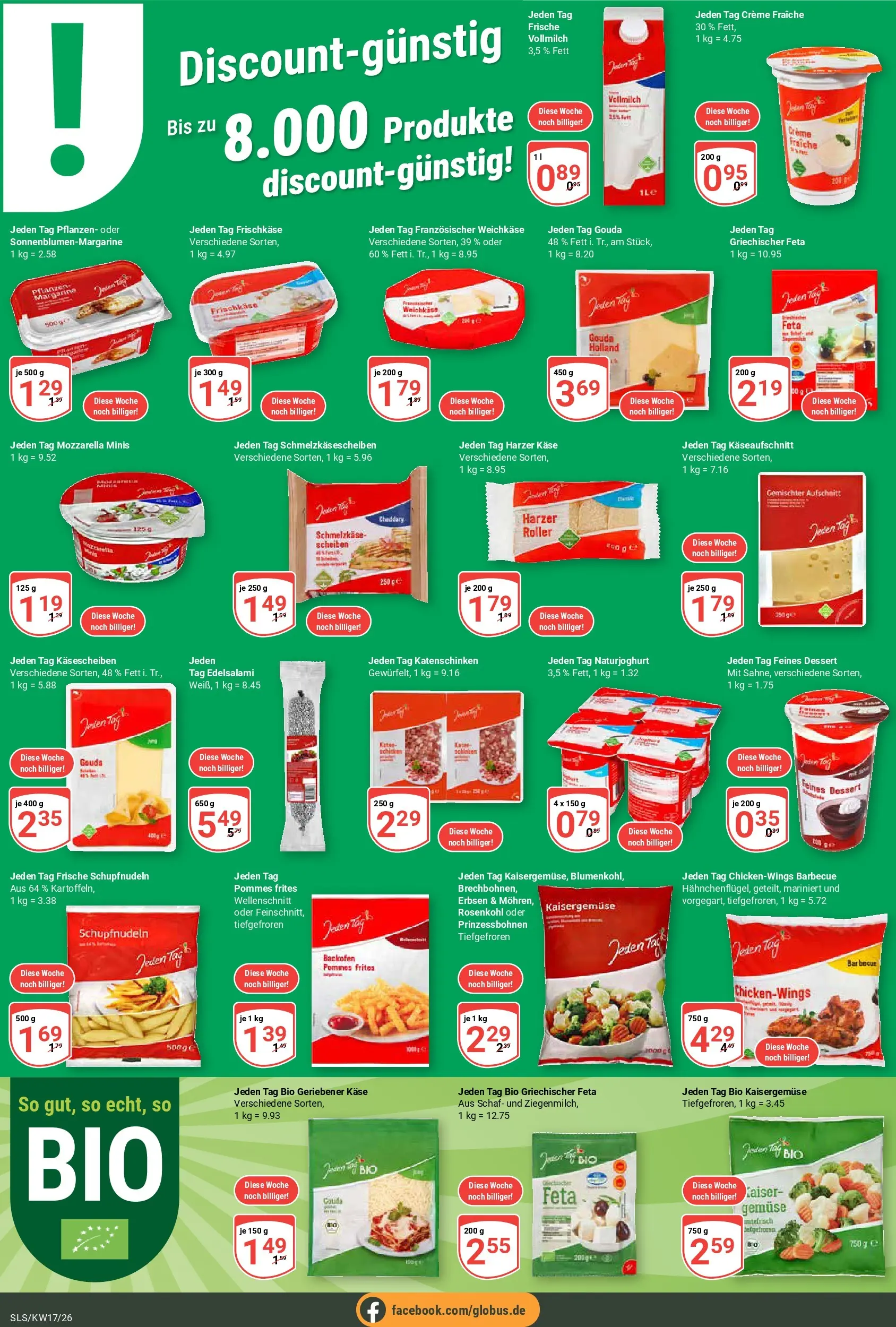 Globus Prospekt Saarlouis	 (ab 20.04.2026) » Angebote online | Seite: 4 | Produkte: Margarine, Feta, Mozzarella, Backofen