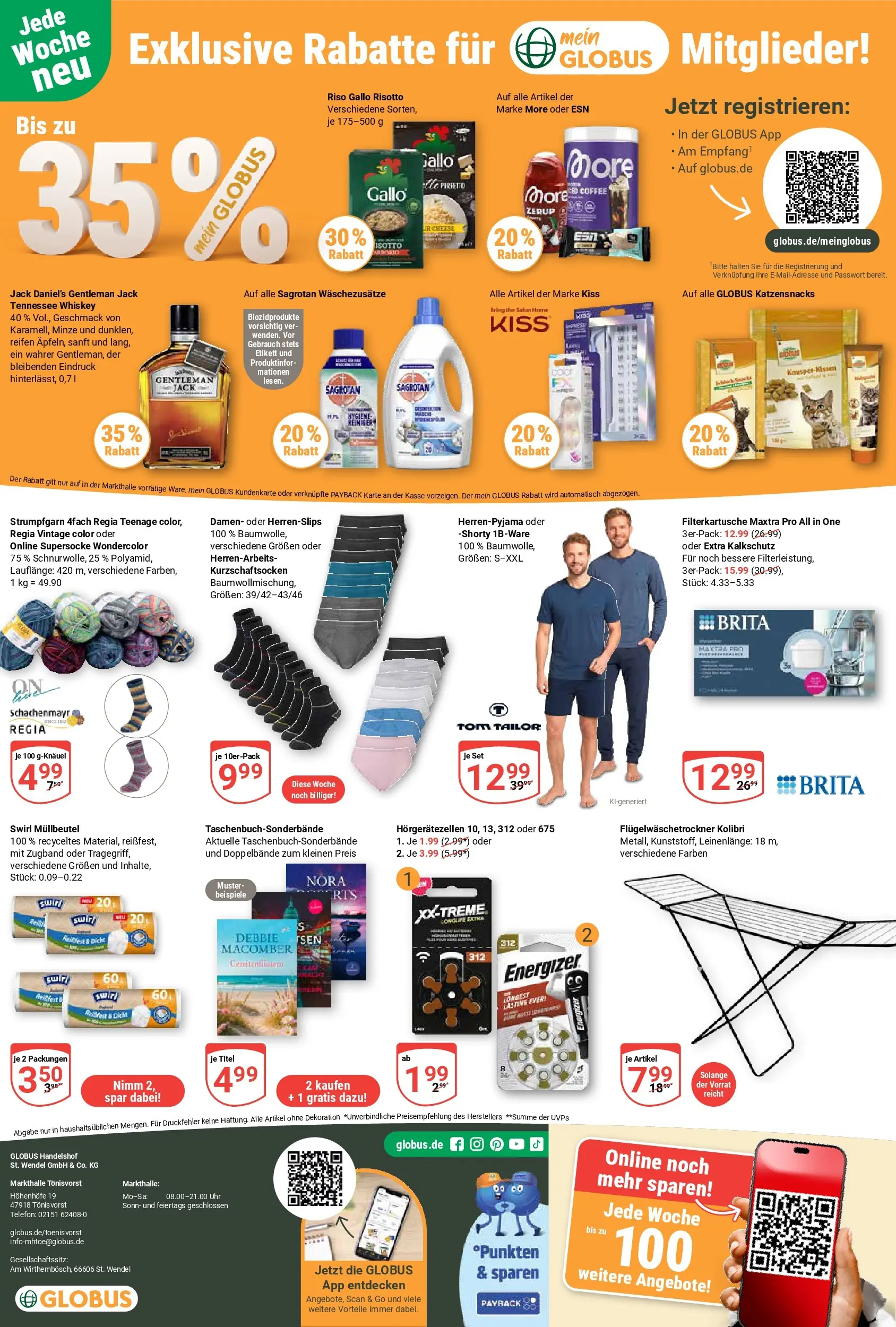 Globus Prospekt Tönisvorst	 (ab 20.04.2026) » Angebote online | Seite: 28 | Produkte: Jack Daniel's, Whiskey, Telefon, Uhr