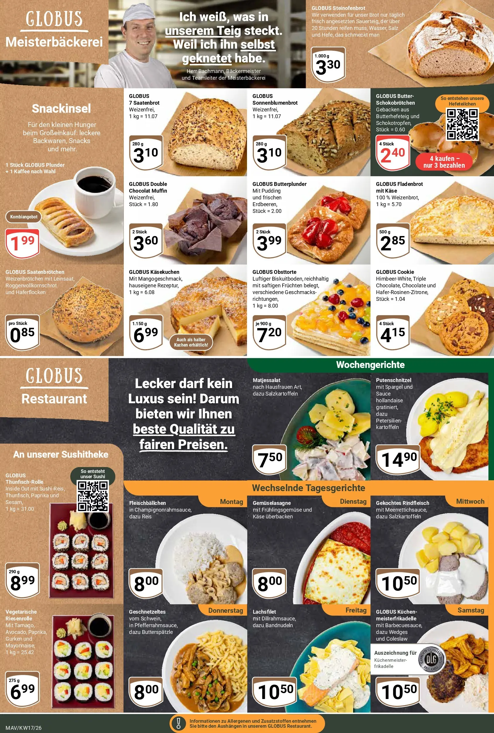 Globus Prospekt Mannheim	 (ab 20.04.2026) » Angebote online | Seite: 8 | Produkte: Butter, Pudding, Kuchen, Gurken