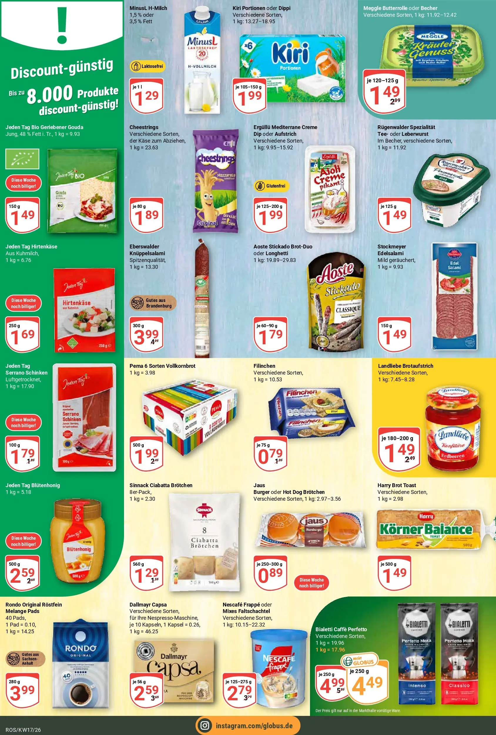Globus Prospekt Lambrechtshagen	 (ab 20.04.2026) » Angebote online | Seite: 14 | Produkte: Käse, Dallmayr, Serrano schinken, Erdbeeren