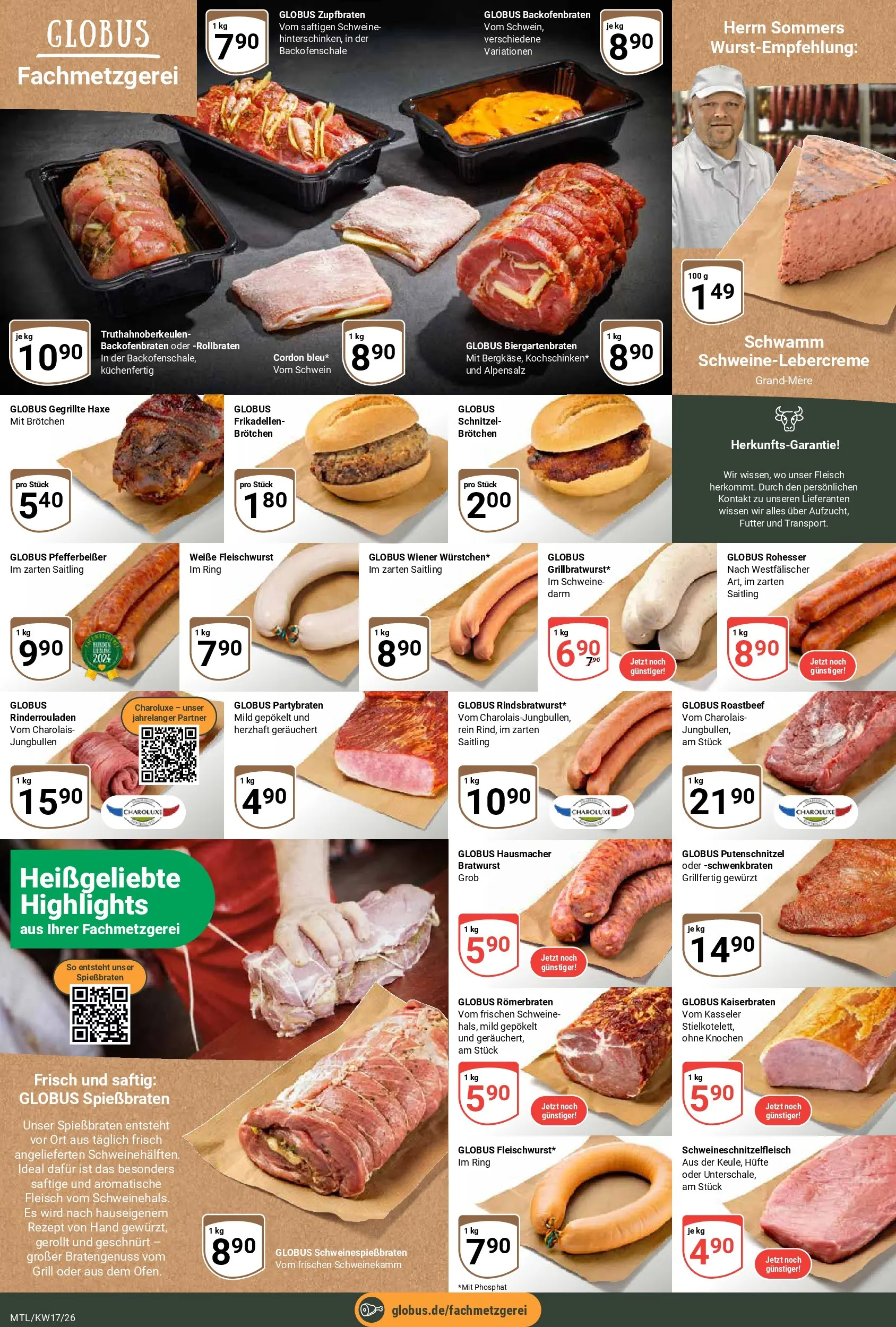 Globus Prospekt Maintal-Dörnigheim	 (ab 20.04.2026) » Angebote online | Seite: 9 | Produkte: Bratwurst, Schnitzel, Putenschnitzel, Fleisch