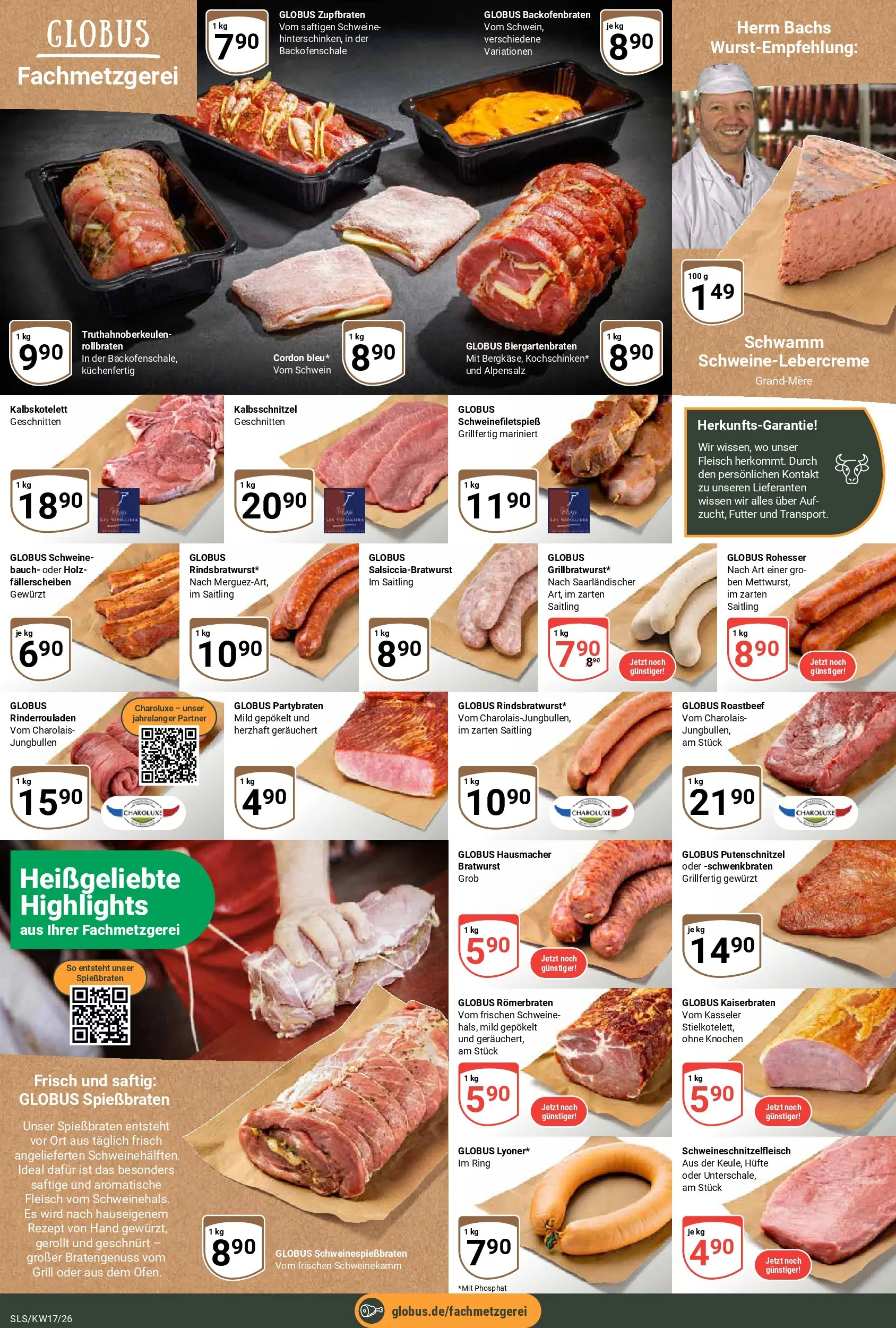 Globus Prospekt Saarlouis	 (ab 20.04.2026) » Angebote online | Seite: 9 | Produkte: Rinderrouladen, Grill, Bratwurst, Putenschnitzel