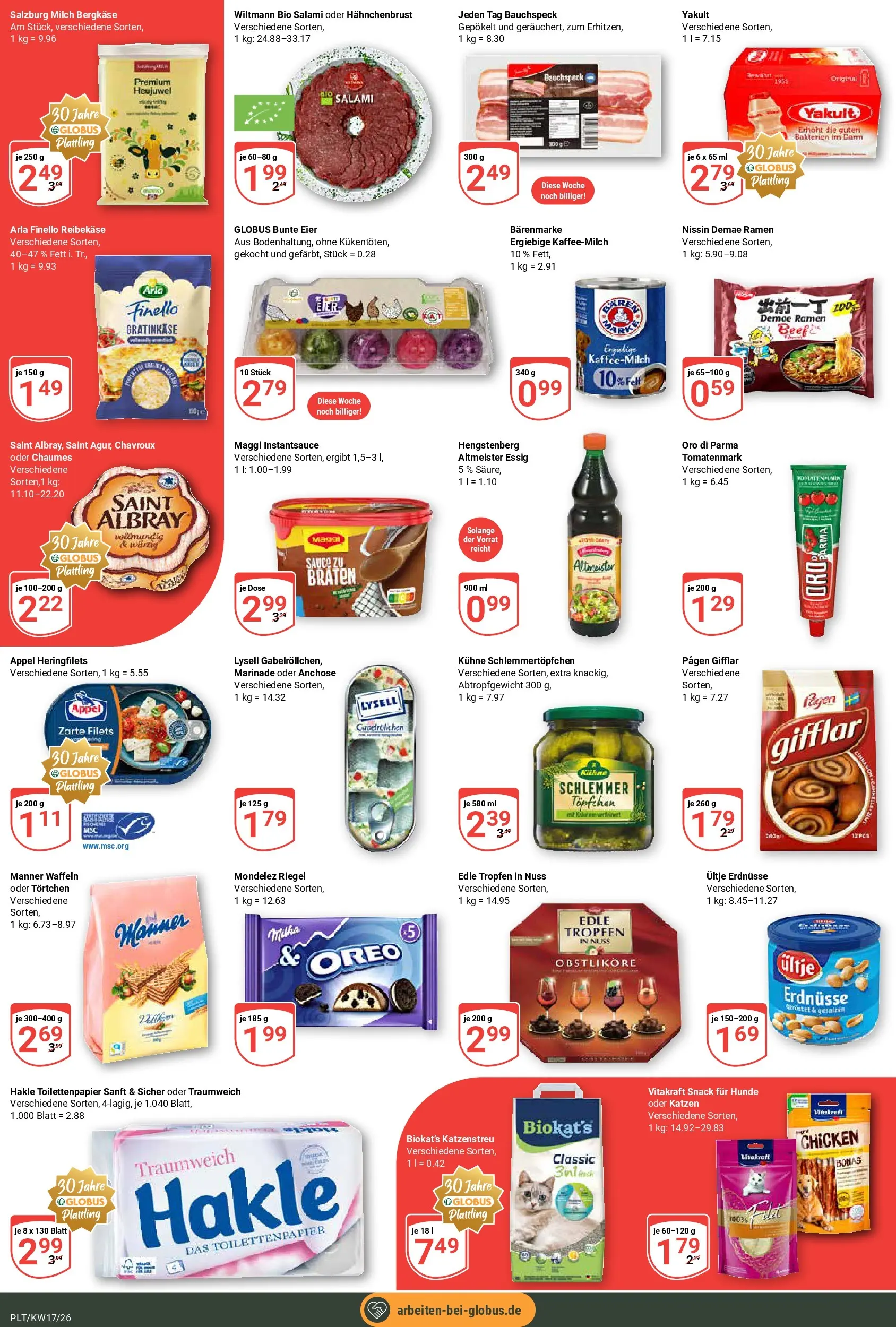 Globus Prospekt Plattling	 (ab 20.04.2026) » Angebote online | Seite: 3 | Produkte: Ultje erdnusse, Erdnüsse, Maggi, Eier