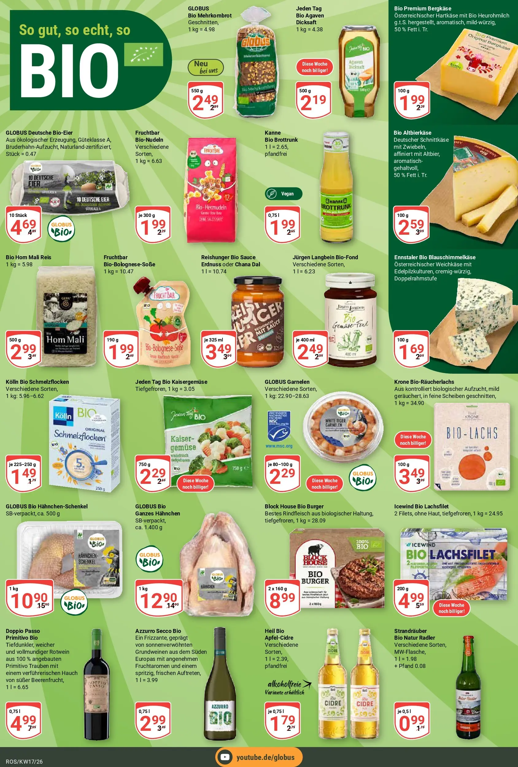 Globus Prospekt Lambrechtshagen	 (ab 20.04.2026) » Angebote online | Seite: 16 | Produkte: Hahnchen, Burger, Garnelen, Rindfleisch