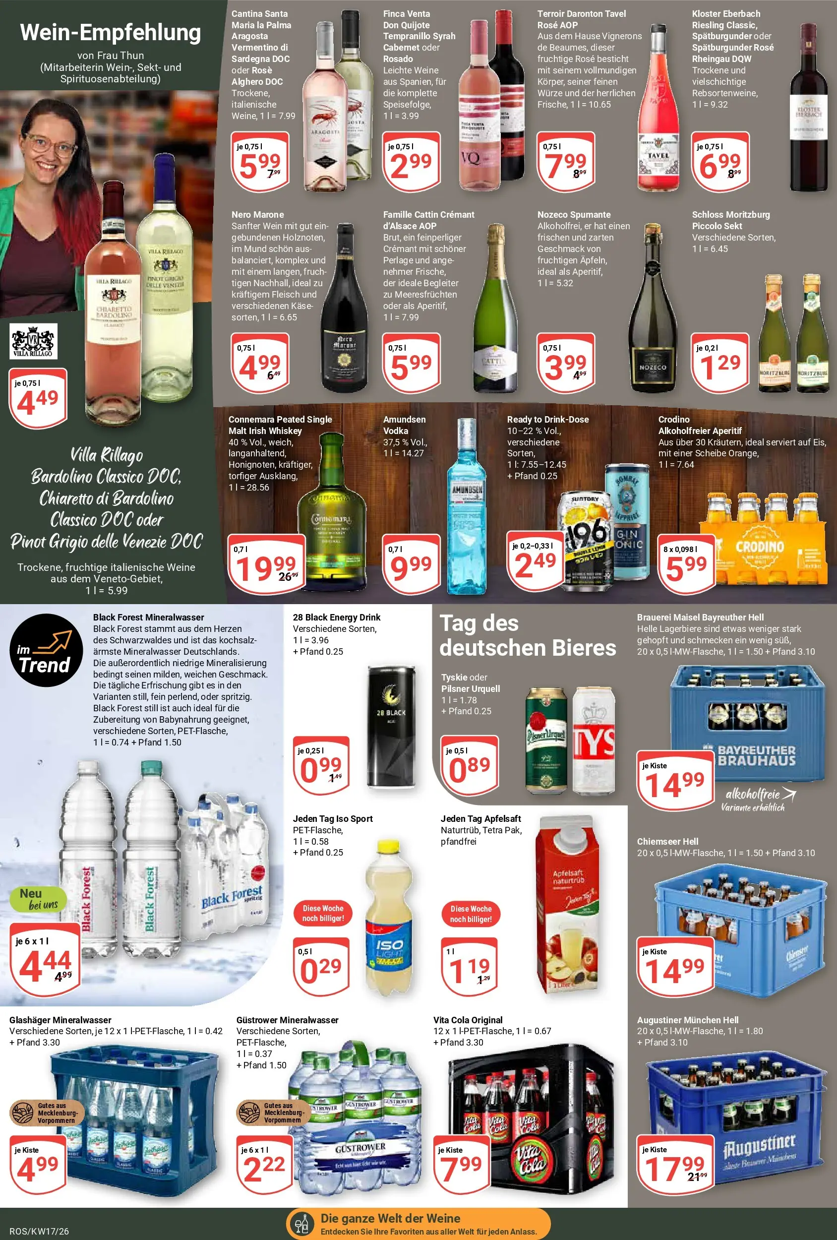 Globus Prospekt Lambrechtshagen	 (ab 20.04.2026) » Angebote online | Seite: 17 | Produkte: Tyskie, Vita cola, Wein, Vodka
