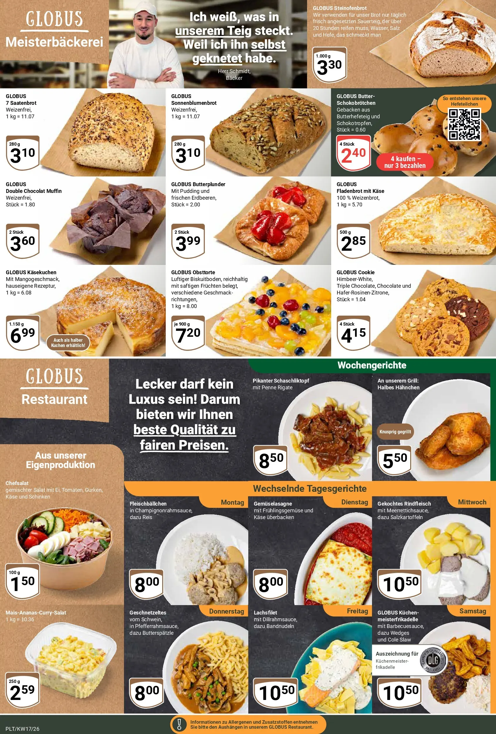 Globus Prospekt Plattling	 (ab 20.04.2026) » Angebote online | Seite: 7 | Produkte: Pudding, Brot, Reis, Salat