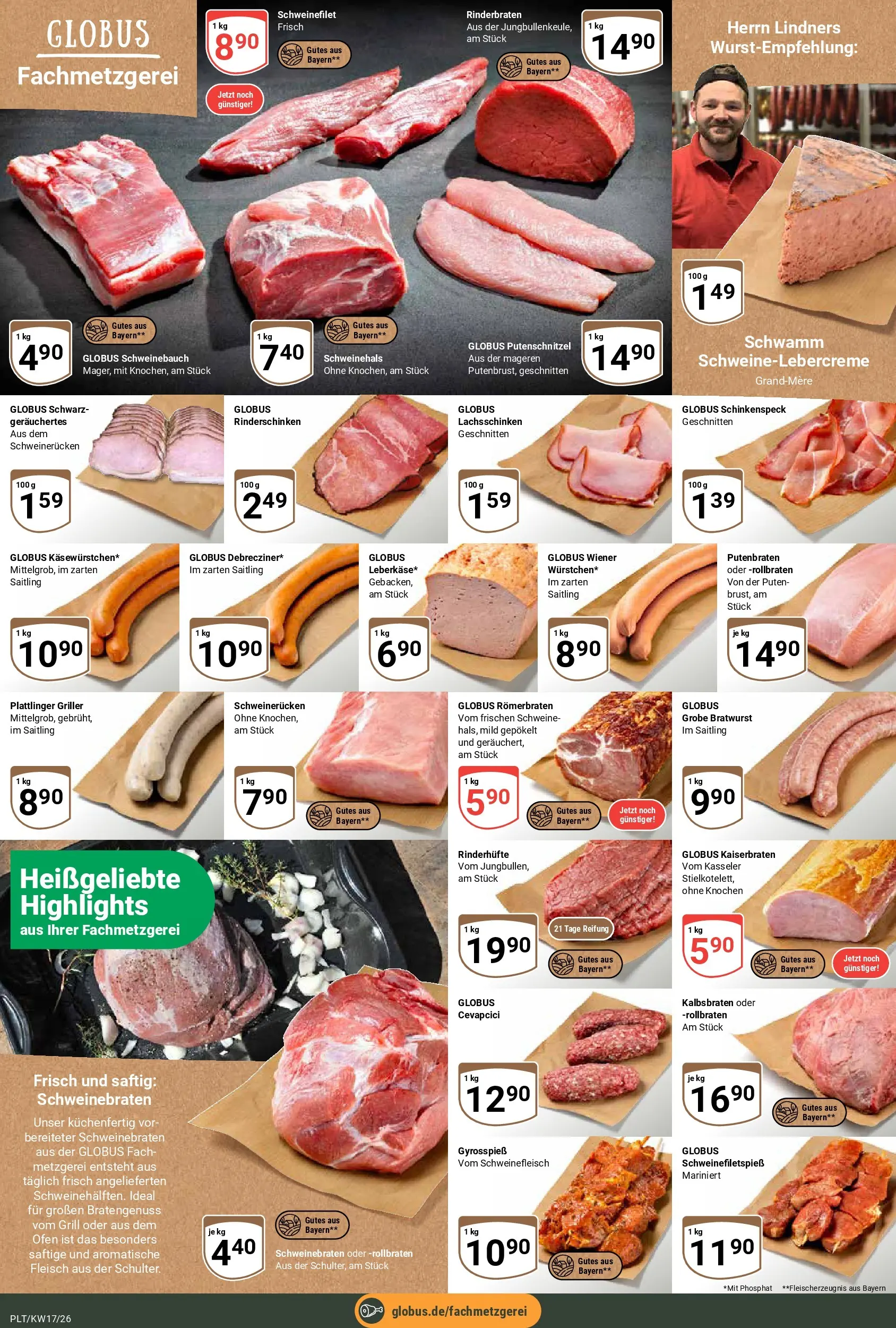 Globus Prospekt Plattling	 (ab 20.04.2026) » Angebote online | Seite: 8 | Produkte: Grill, Bratwurst, Putenschnitzel, Griller