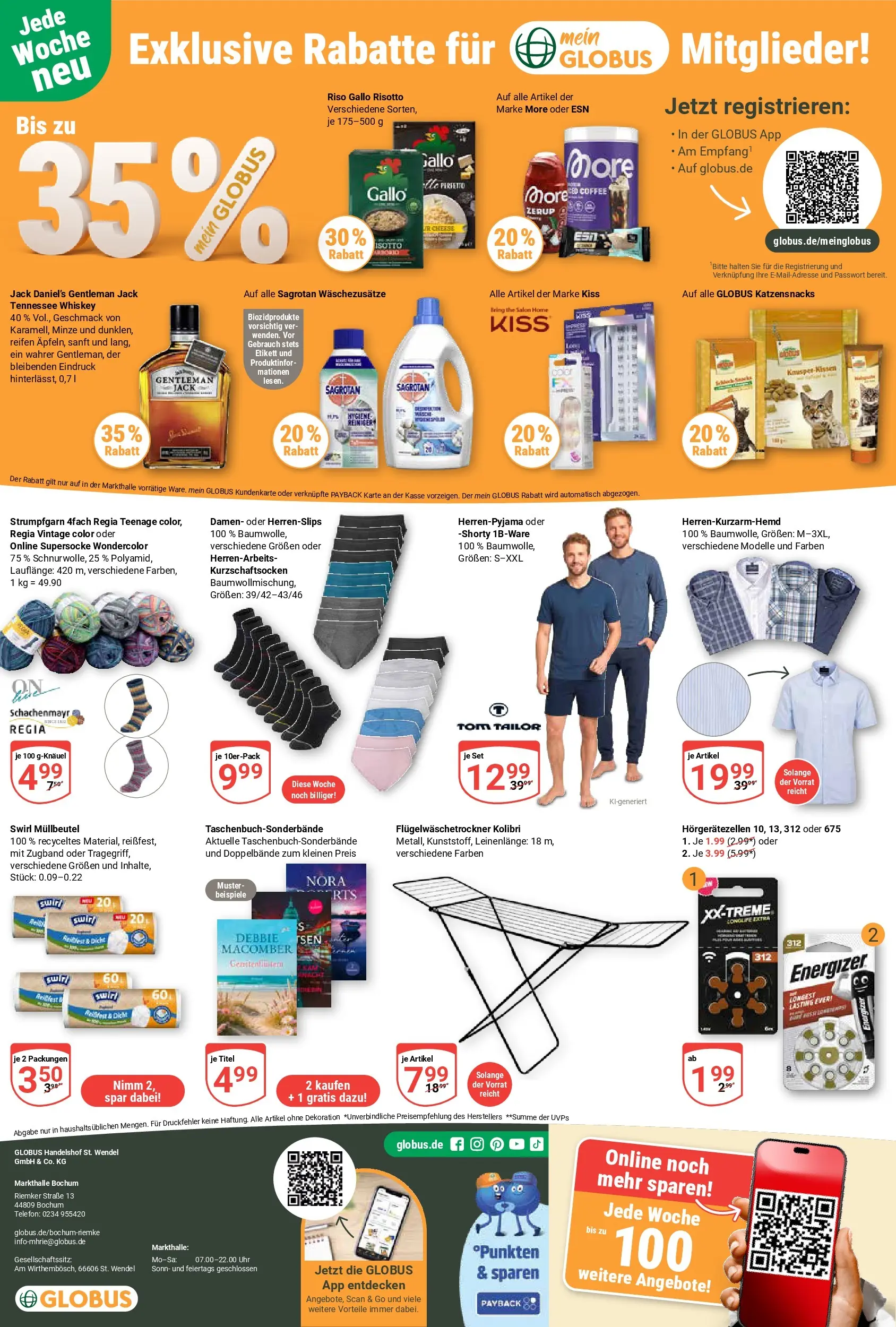 Globus Prospekt Bochum-Riemke	 (ab 20.04.2026) » Angebote online | Seite: 21 | Produkte: Jack Daniel's, Whiskey, Telefon, Uhr