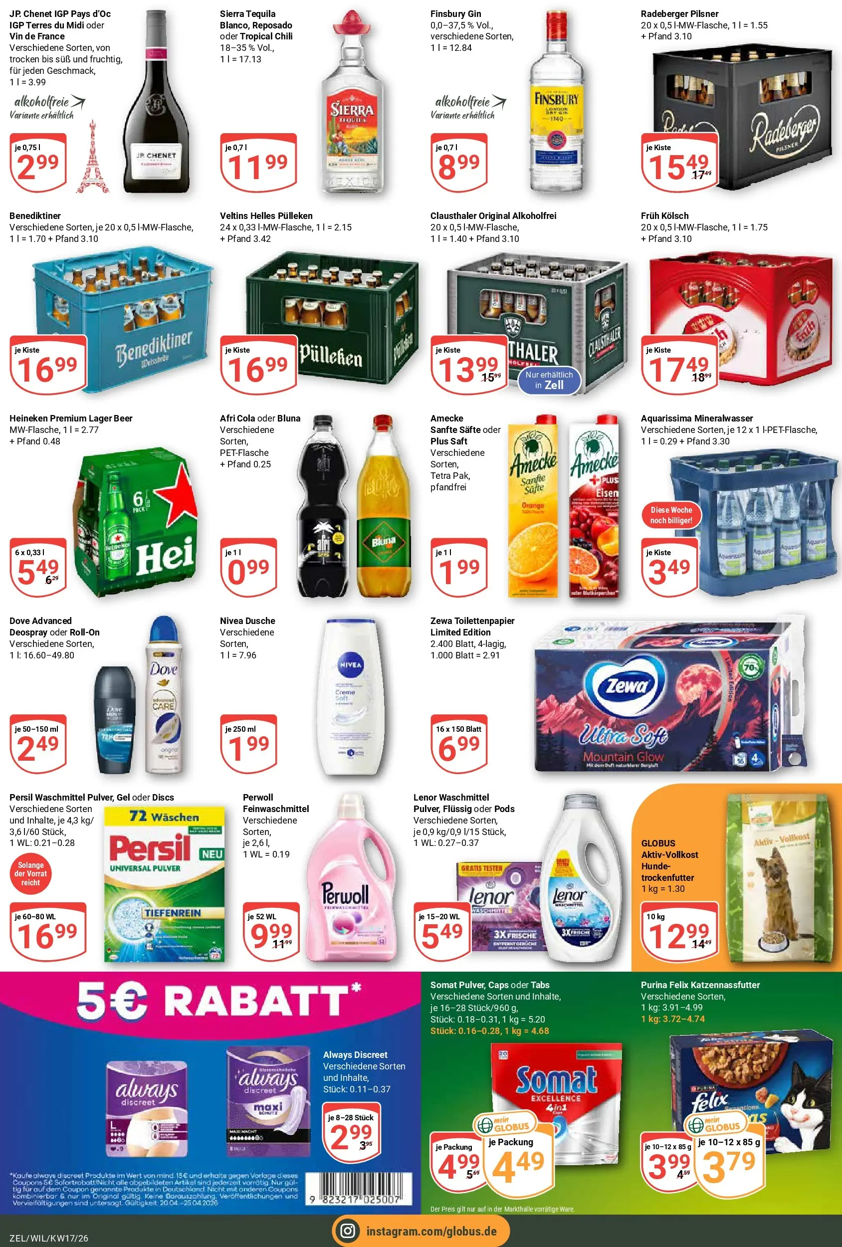 Globus Prospekt Wittlich	 (ab 20.04.2026) » Angebote online | Seite: 3 | Produkte: Lenor, Cola, Perwoll, Saft