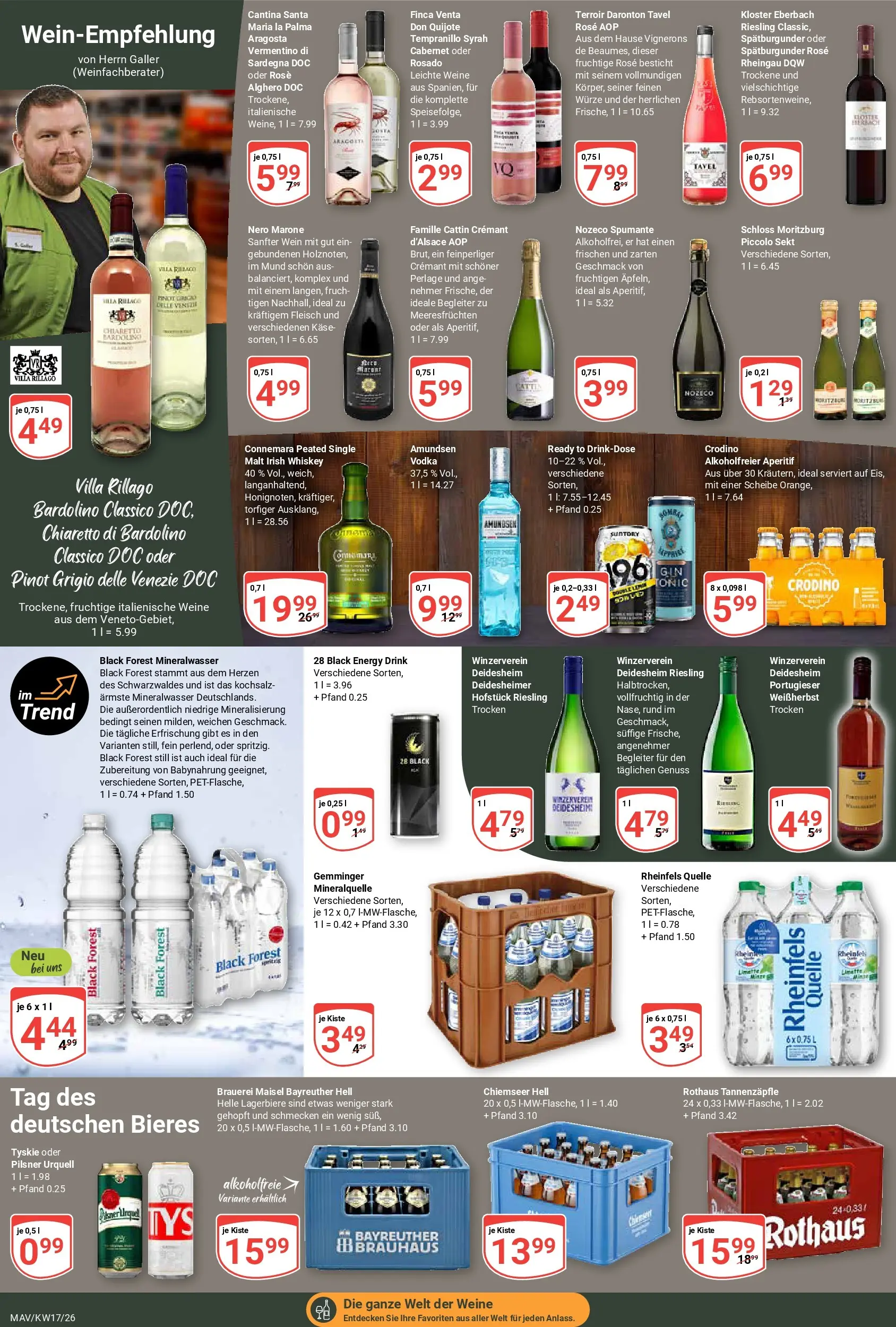 Globus Prospekt Mannheim	 (ab 20.04.2026) » Angebote online | Seite: 17 | Produkte: Mineralwasser, Babynahrung, Pilsner urquell, Rheinfels quelle