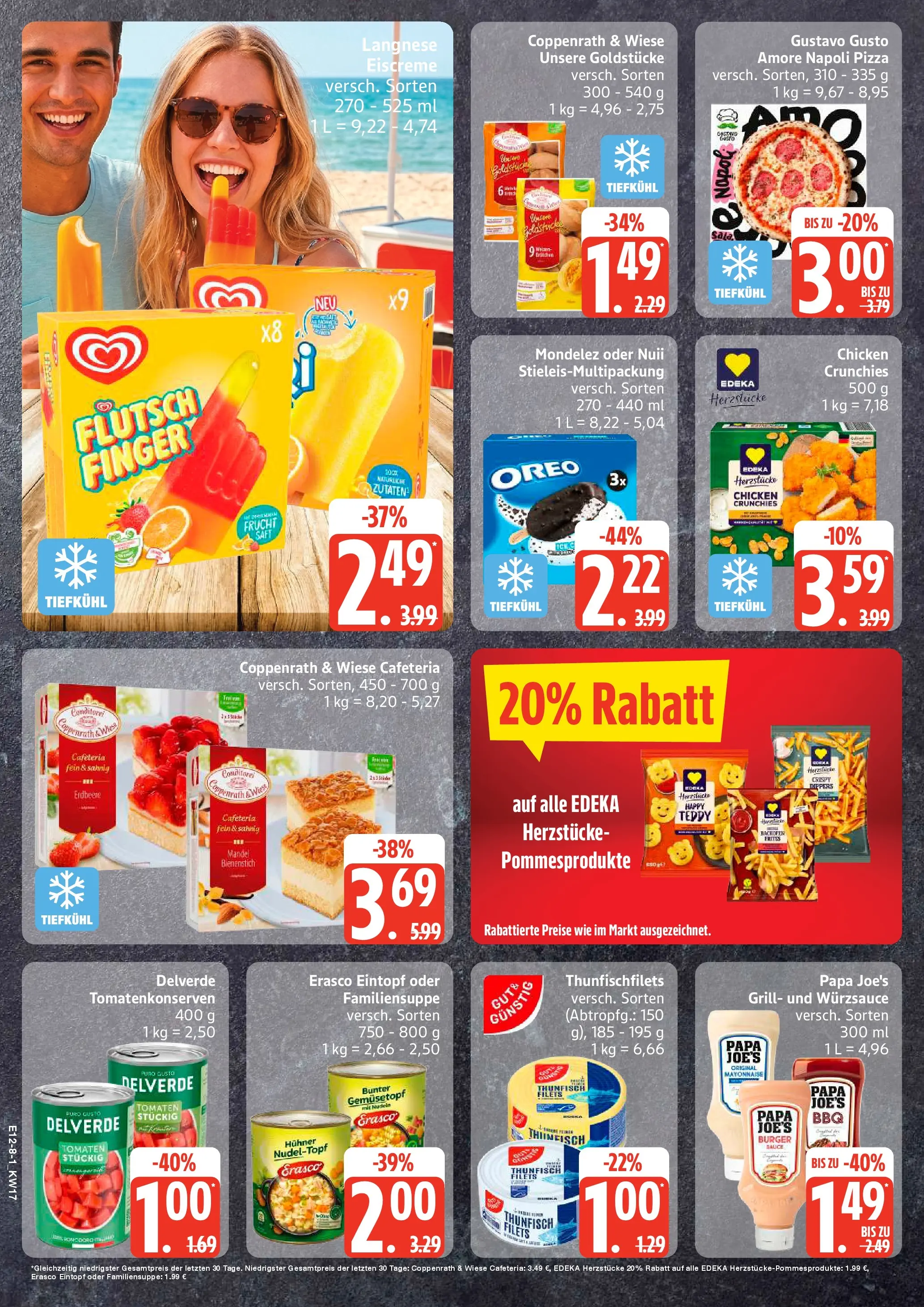 Edeka prospekt Sterup	 (ab 20.04.2026) » Angebote Online | Seite: 8 | Produkte: Gustavo gusto, Burger, Tomaten, Pizza