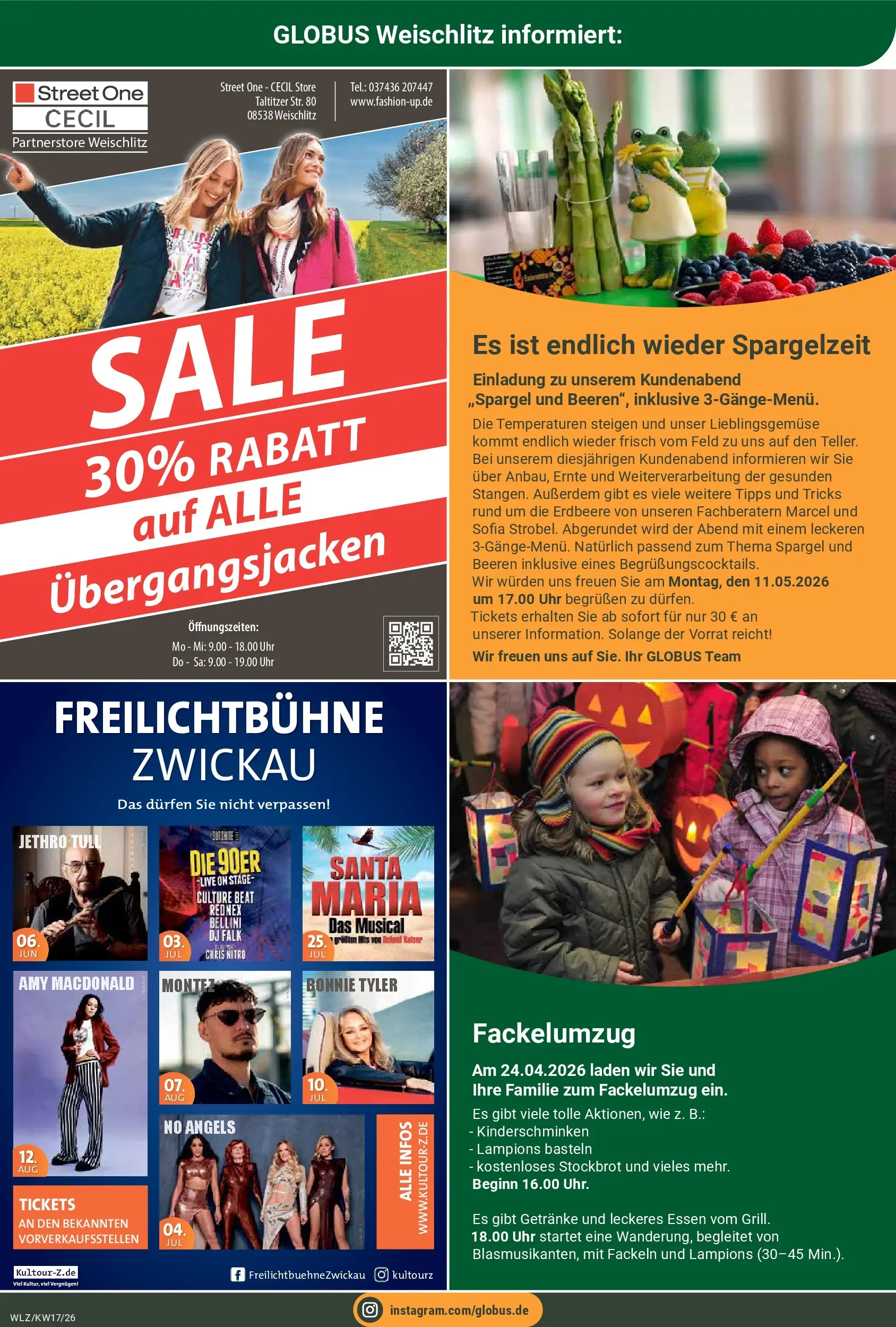 Globus Prospekt Weischlitz	 (ab 20.04.2026) » Angebote online | Seite: 24 | Produkte: Spargel, Uhr