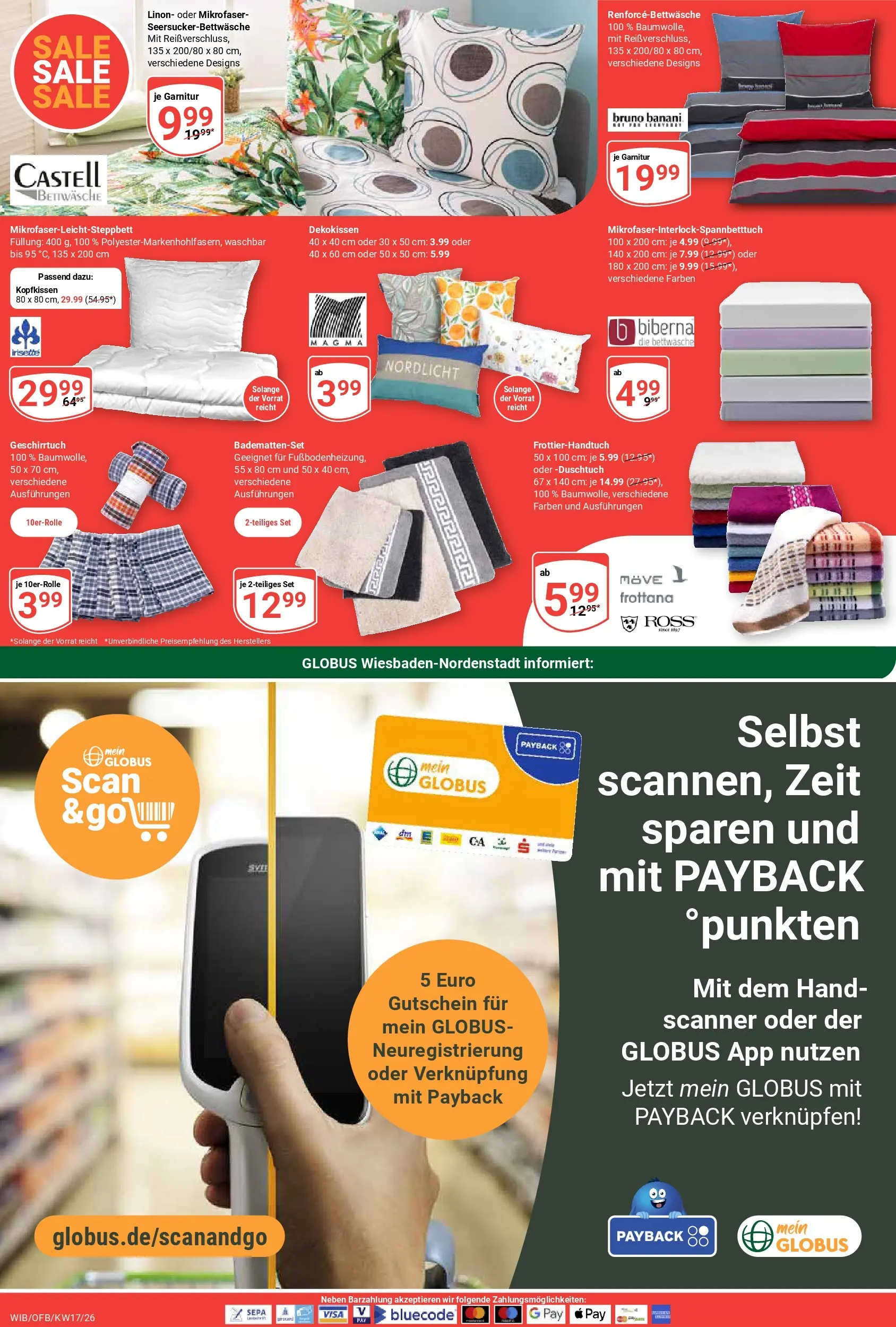 Globus Prospekt Wiesbaden-Nordenstadt	 (ab 20.04.2026) » Angebote online | Seite: 22 | Produkte: Bettwäsche, Kopfkissen