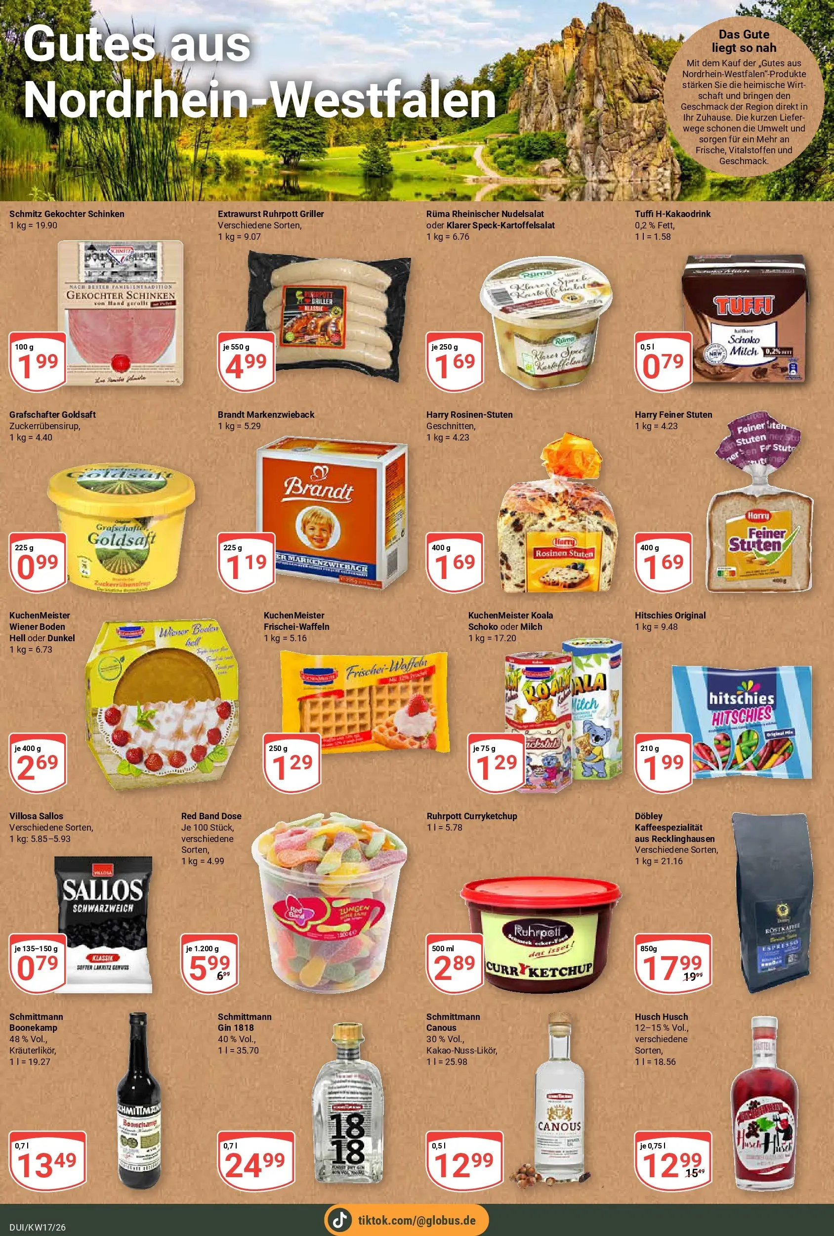 Globus Prospekt Duisburg	 (ab 20.04.2026) » Angebote online | Seite: 20 | Produkte: Milch, Rosinen, Gin, Griller