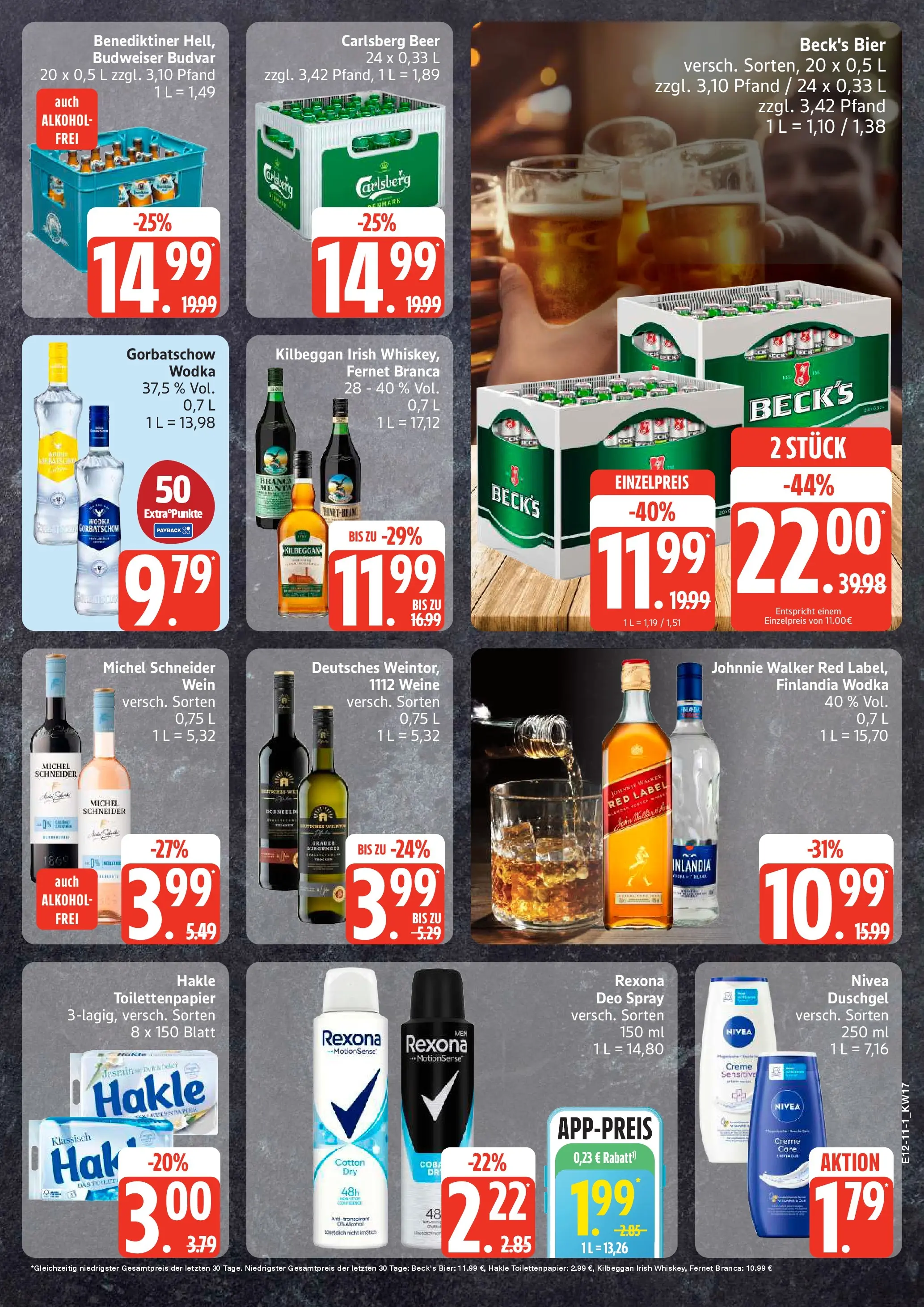 Edeka prospekt Sterup	 (ab 20.04.2026) » Angebote Online | Seite: 11 | Produkte: Shower Gel, Budweiser, Wein, Fernet branca